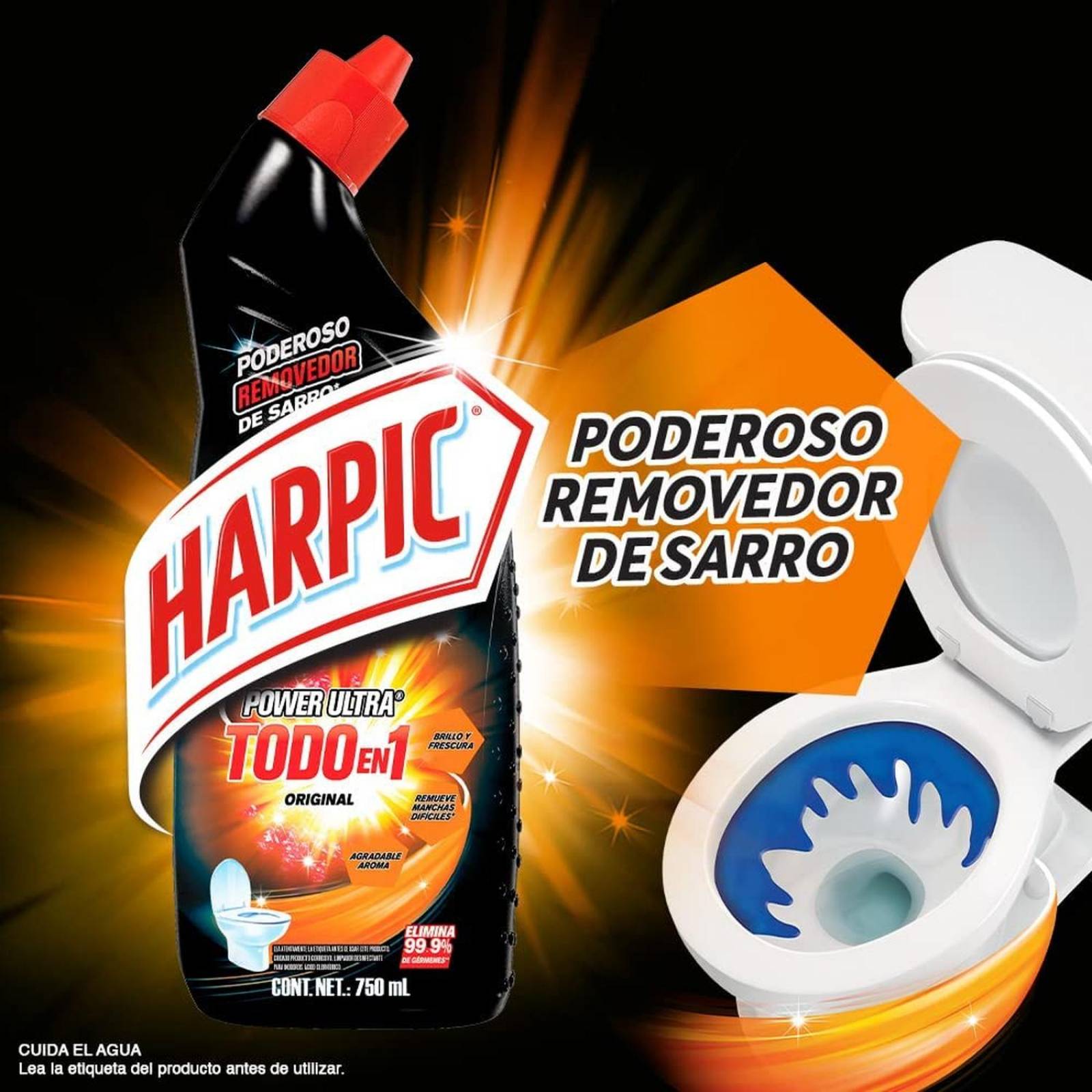 Desinfectante Harpic Inodoros Power Ultra Original 750ml