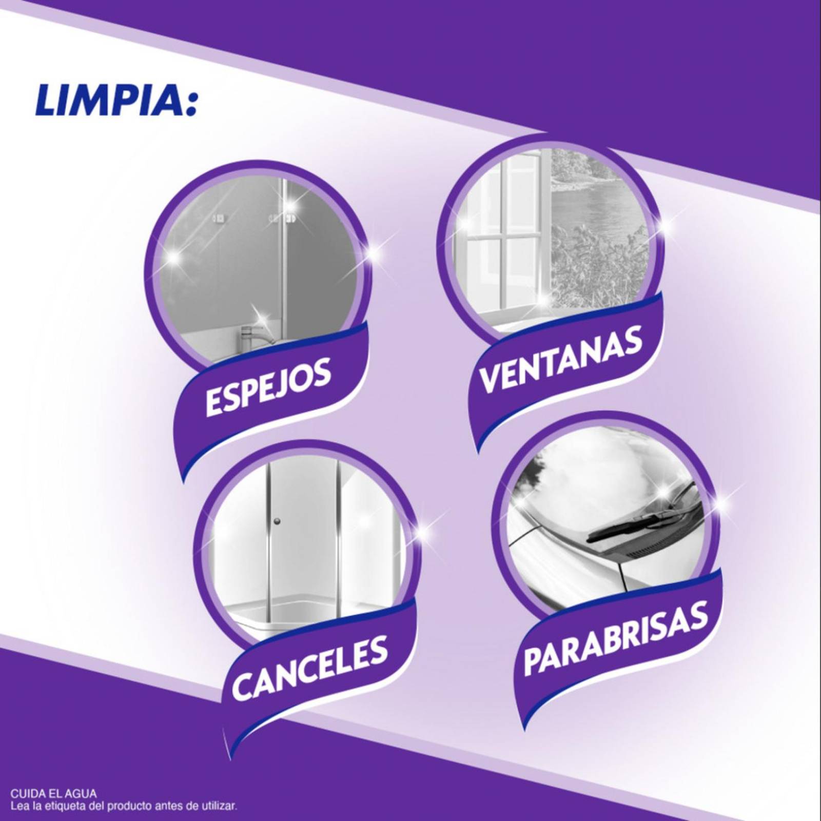 Limpiador Brasso para Vidrios y Superficies Lavanda 650 ml 