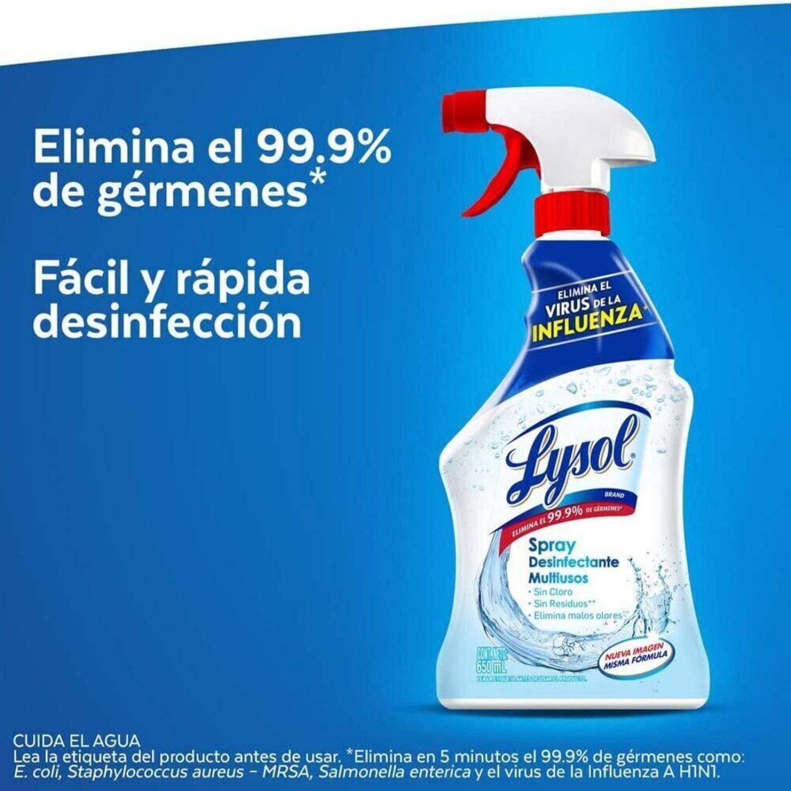 Desinfectante Multiusos Lysol en Spray 650 ml