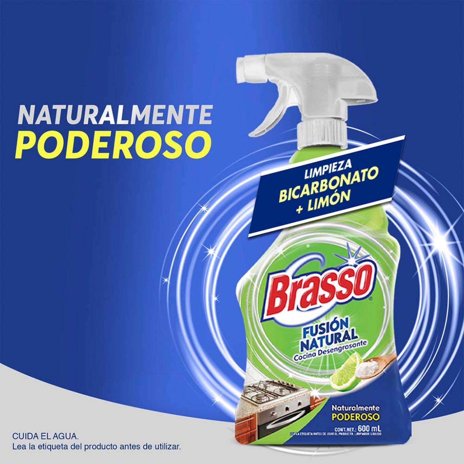 Desengrasante Brasso para Cocina Fusión Natural 600 ml 