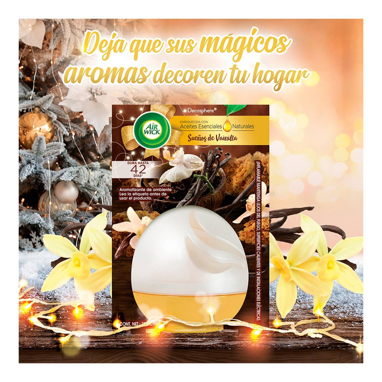 Aromatizante Air Wick Decosphere Vainilla 75 ml 