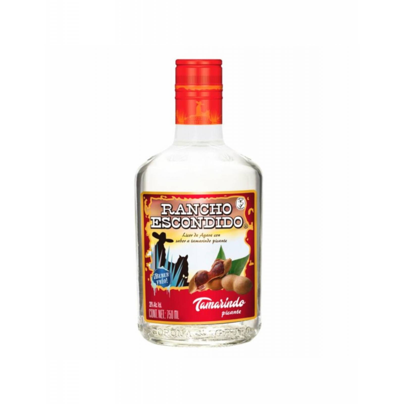 Pack de 6 Licor de Agave Rancho Escondido Tamarindo 750 ml 