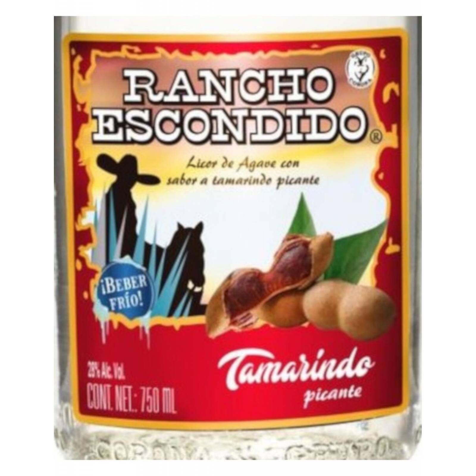 Pack de 4 Licor de Agave Rancho Escondido Tamarindo 750 ml 