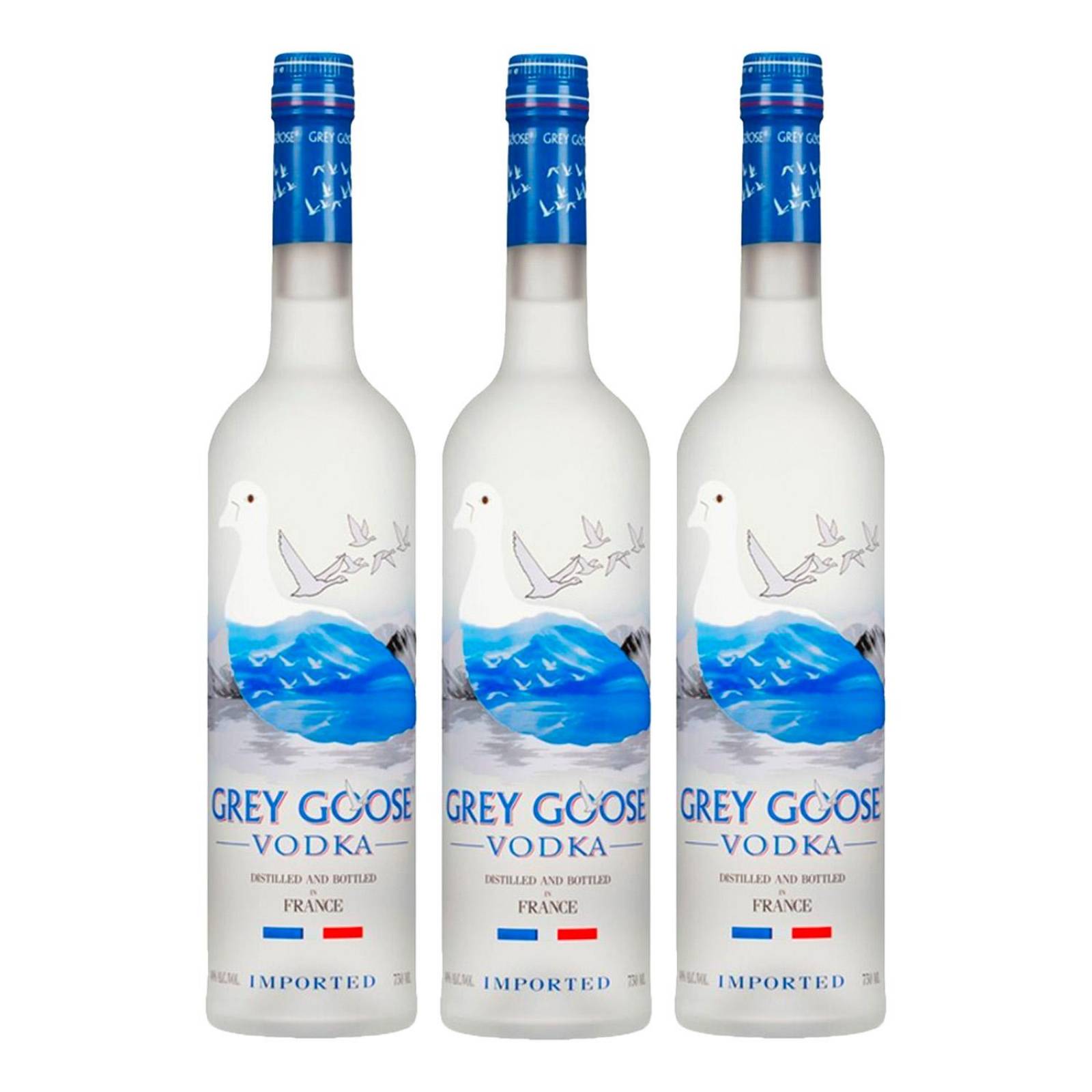 Paquete de 3 Vodka Grey Goose 750 ml 