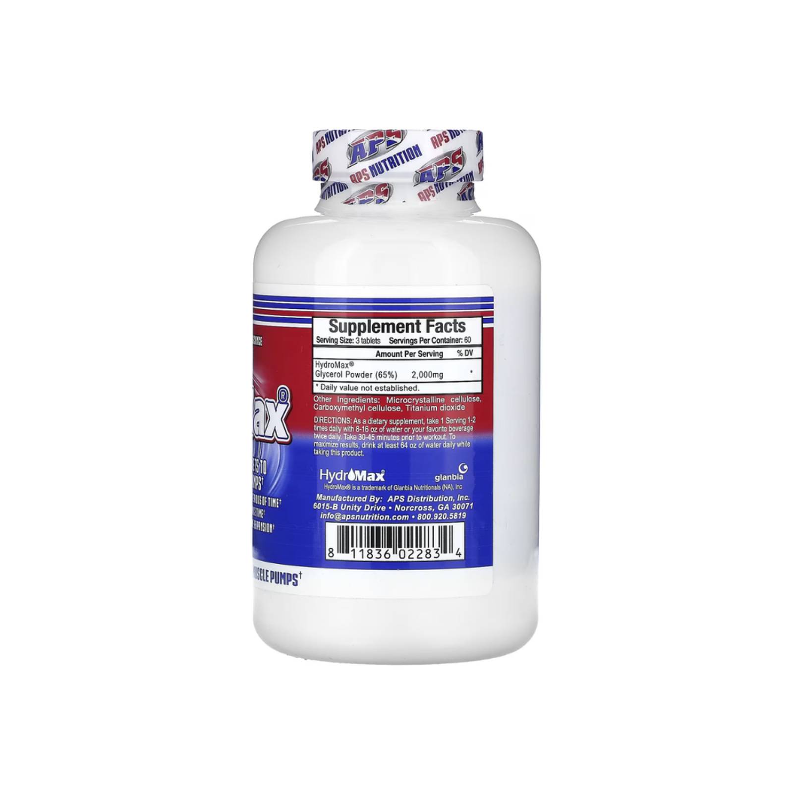 Pre entrenamiento APS NUTRITION HYDROMAX 180 Tabs Glicerol 