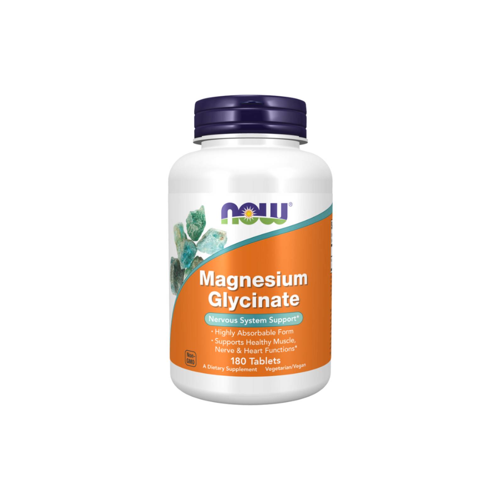 Vitaminas NOW Glicinato De Magnesio 200 mg 180 Tabs 