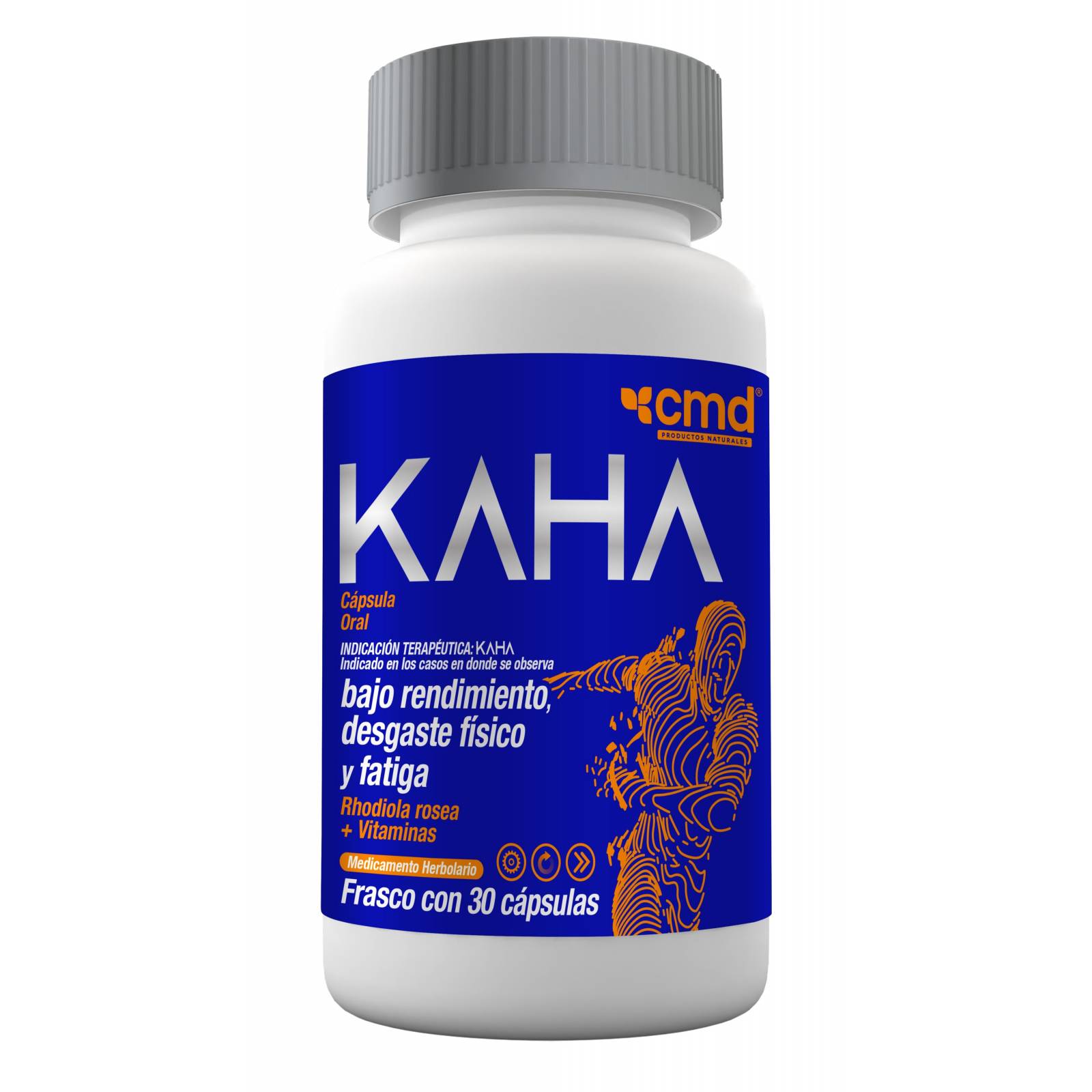KAHA RHODIOLA ROSEA + VITAMINASB1-B2-B6-B9-B12 CAJA CON FRASCO CON 30 CAPSULAS