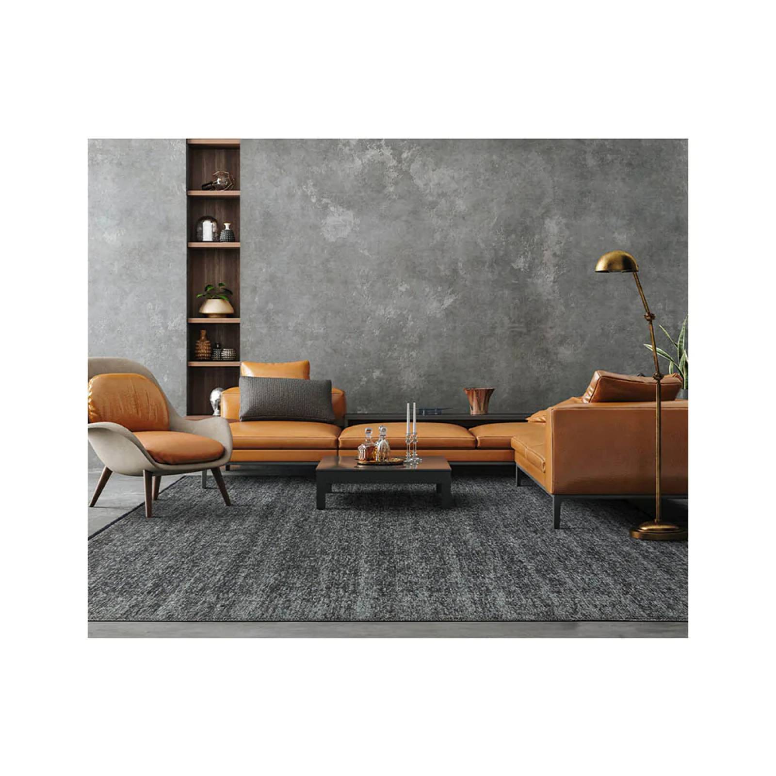 TAPETE DECORATIVO HRAFN GRIS POLIESTER 118X180CM 155X230X1CM