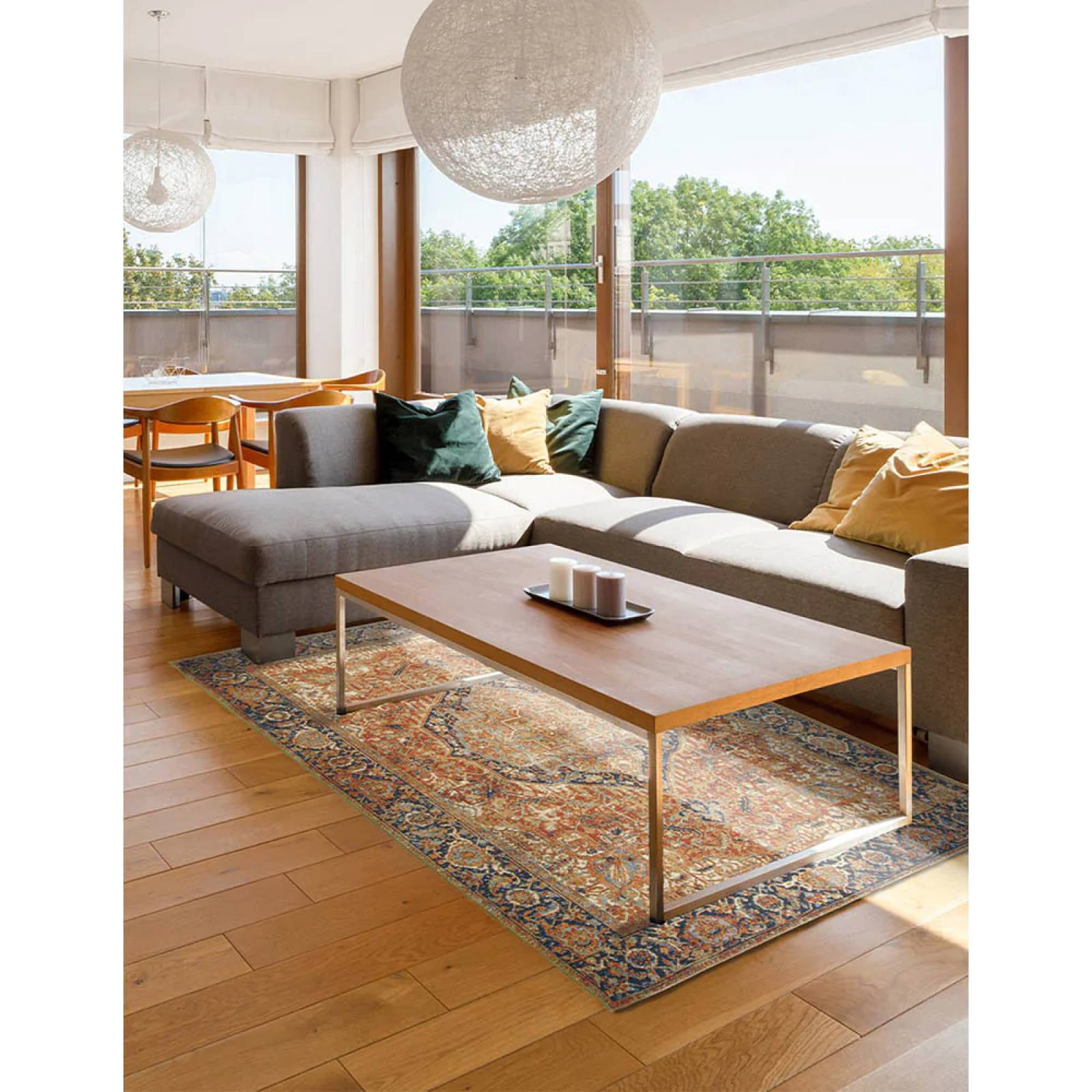 TAPETE DECORATIVO NJORD CHEDRON POLIPROPILENO 120X180CM Terracota 120X180X1CM