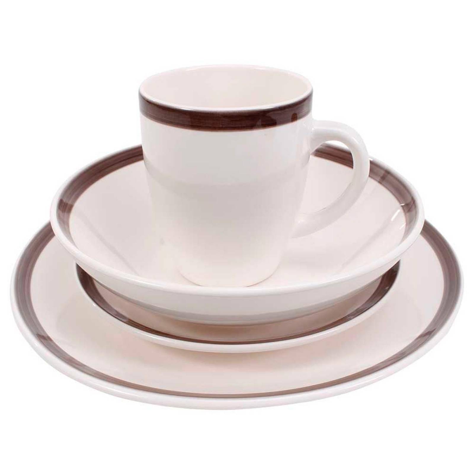 VAJILLA PORCELANA ADALBORJ HUESO 16 PZS Crema 4 Personas, 16 PZS