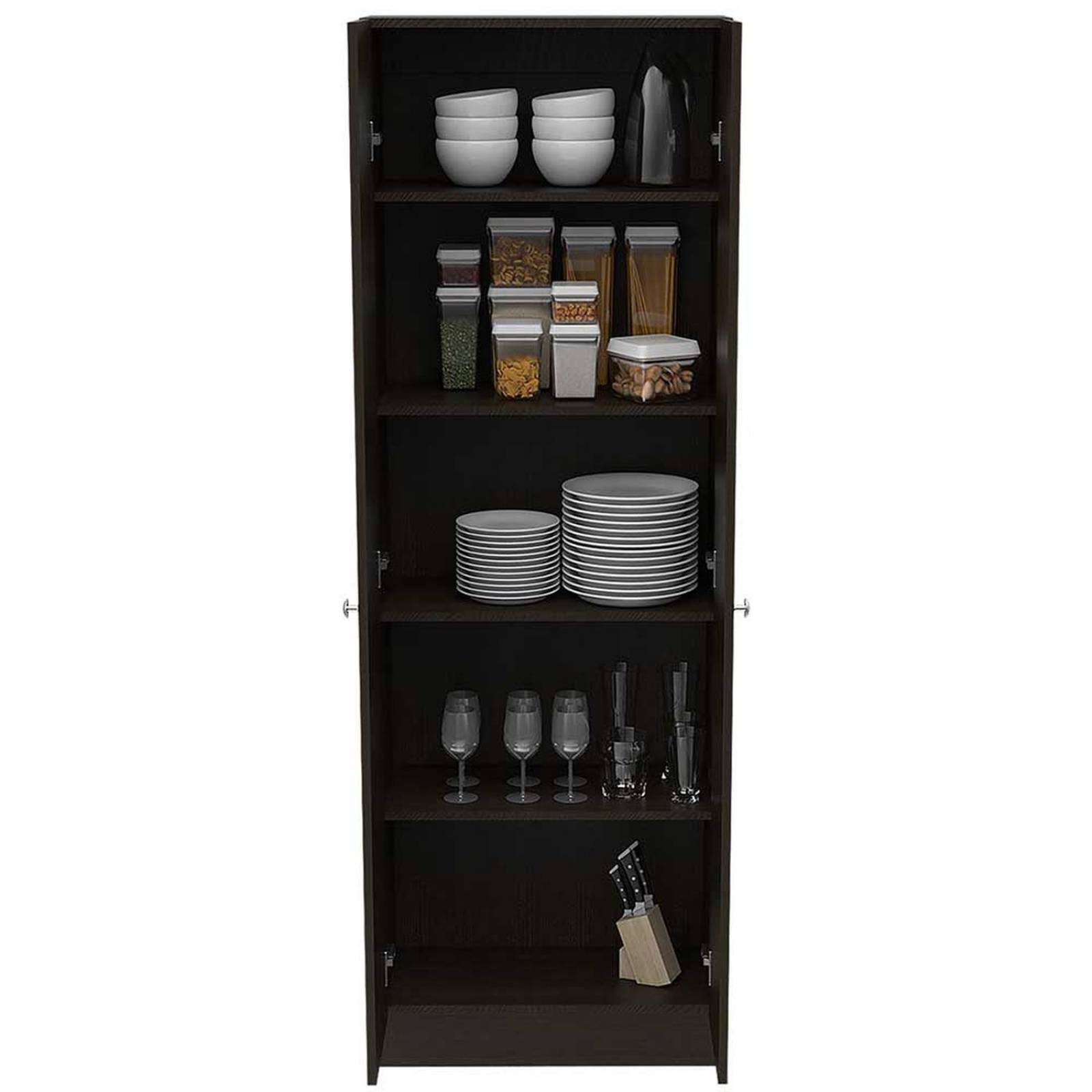 ALACENA COCINA RICKER CHOCOLATE 60X30.2X180CM Melamina