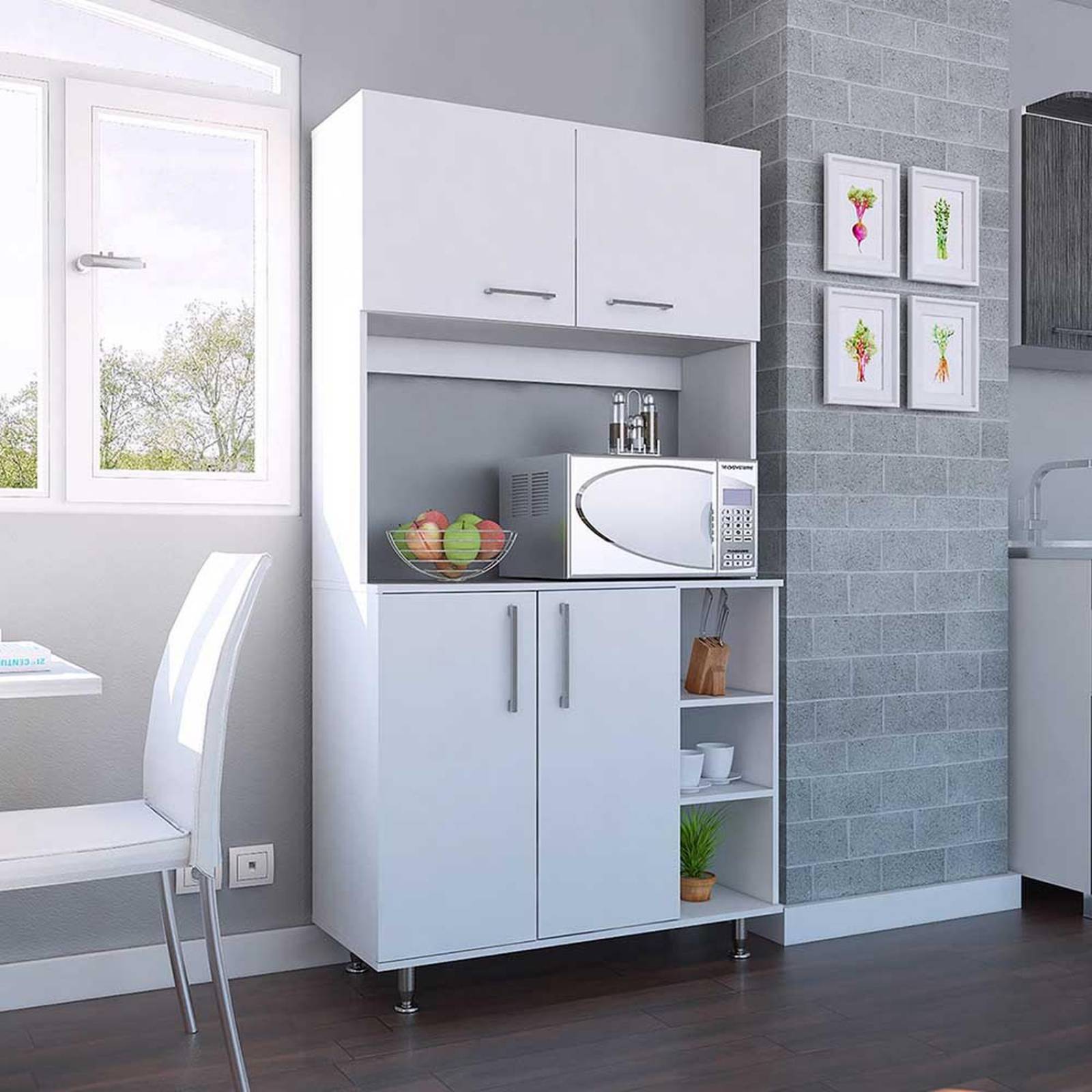 ALACENA COCINA KNUT BLANCA 95 95X40X180CM Blanco Melamina