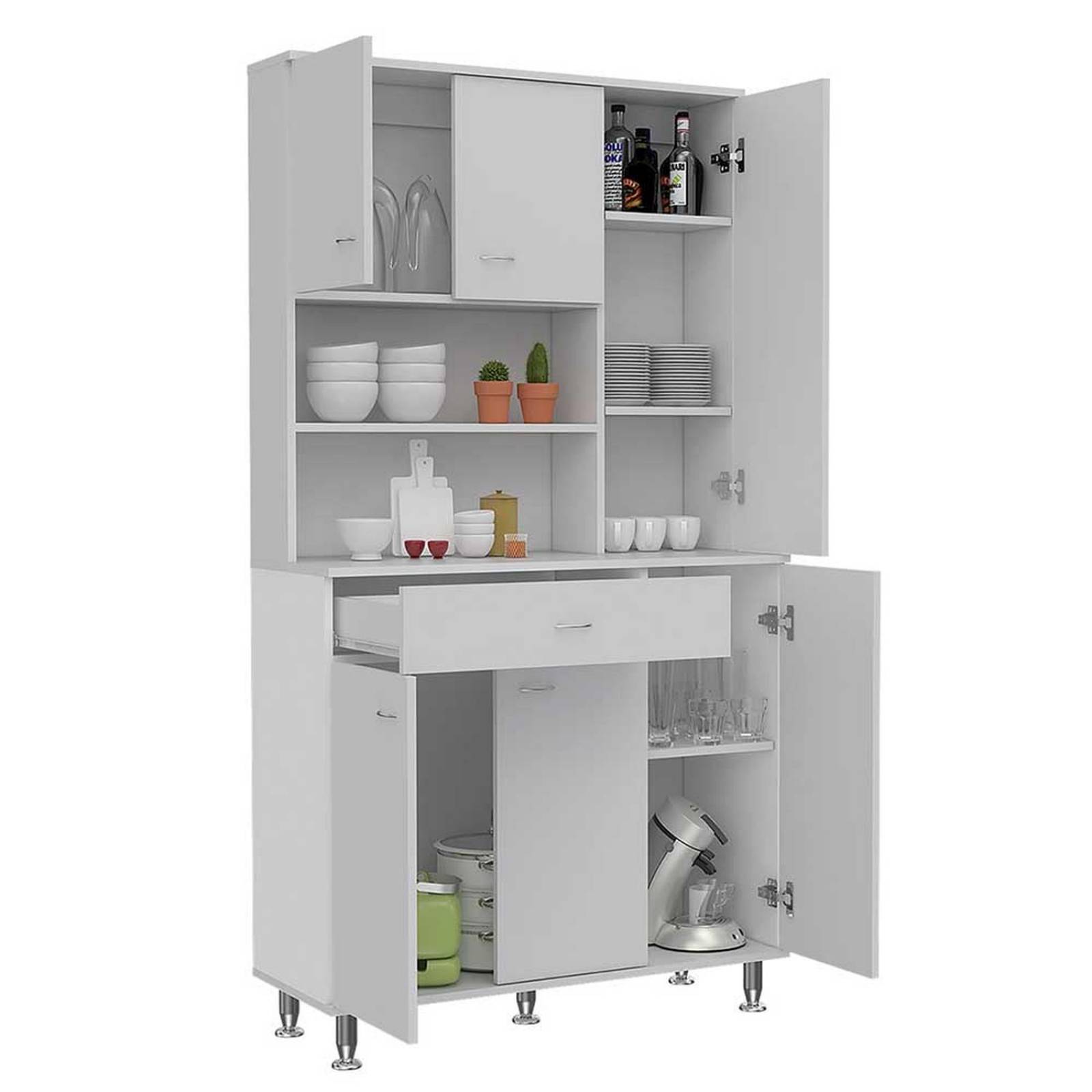 ALACENA COCINA KNUT BLANCA 90 90X35X169CM Blanco Melamina