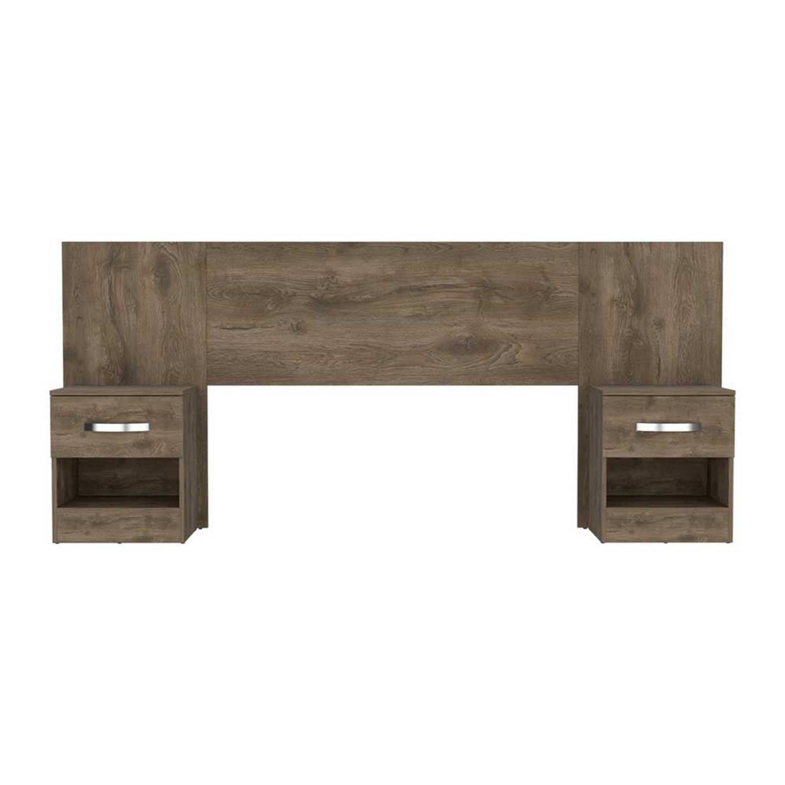 CABECERA AQUILES HABANO MAT 230X42.4X100.4CM Melamina Café