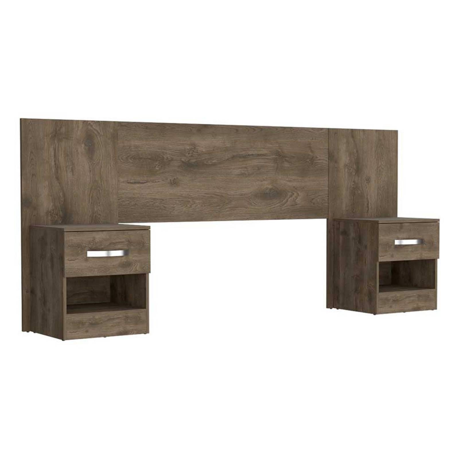 CABECERA AQUILES HABANO MAT 230X42.4X100.4CM Melamina Café