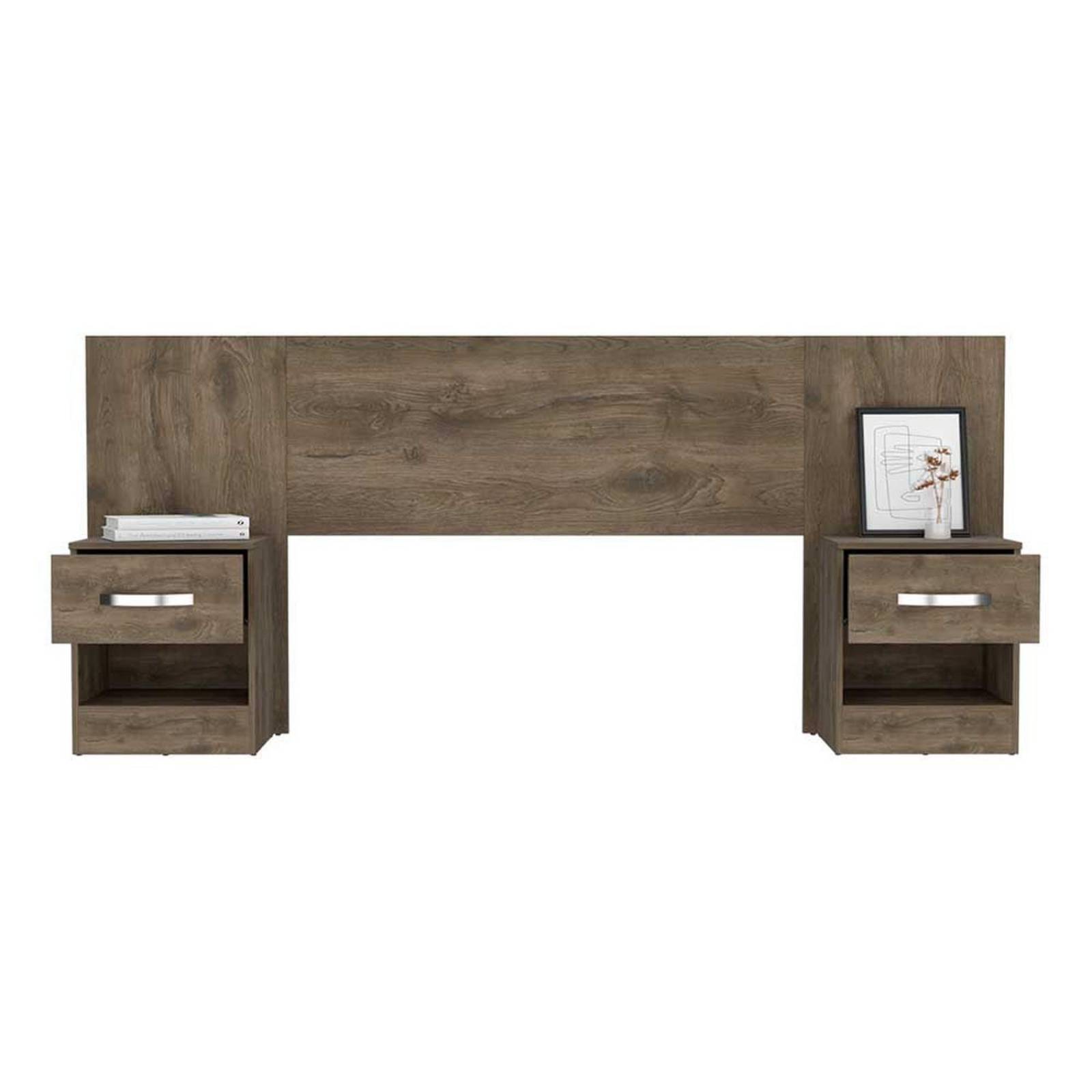 CABECERA AQUILES HABANO MAT 230X42.4X100.4CM Melamina Café