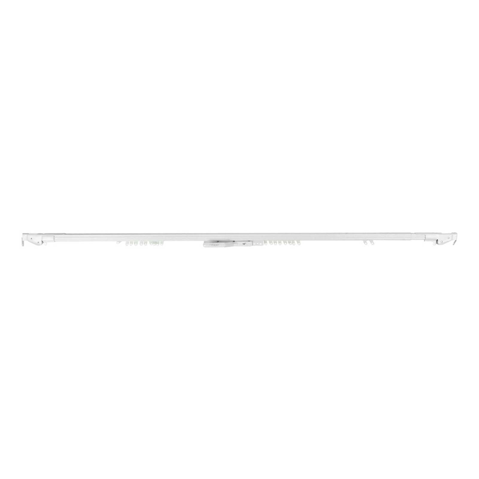 Cortinero ajustable tradicional de pared 122 a 218 cm blanco