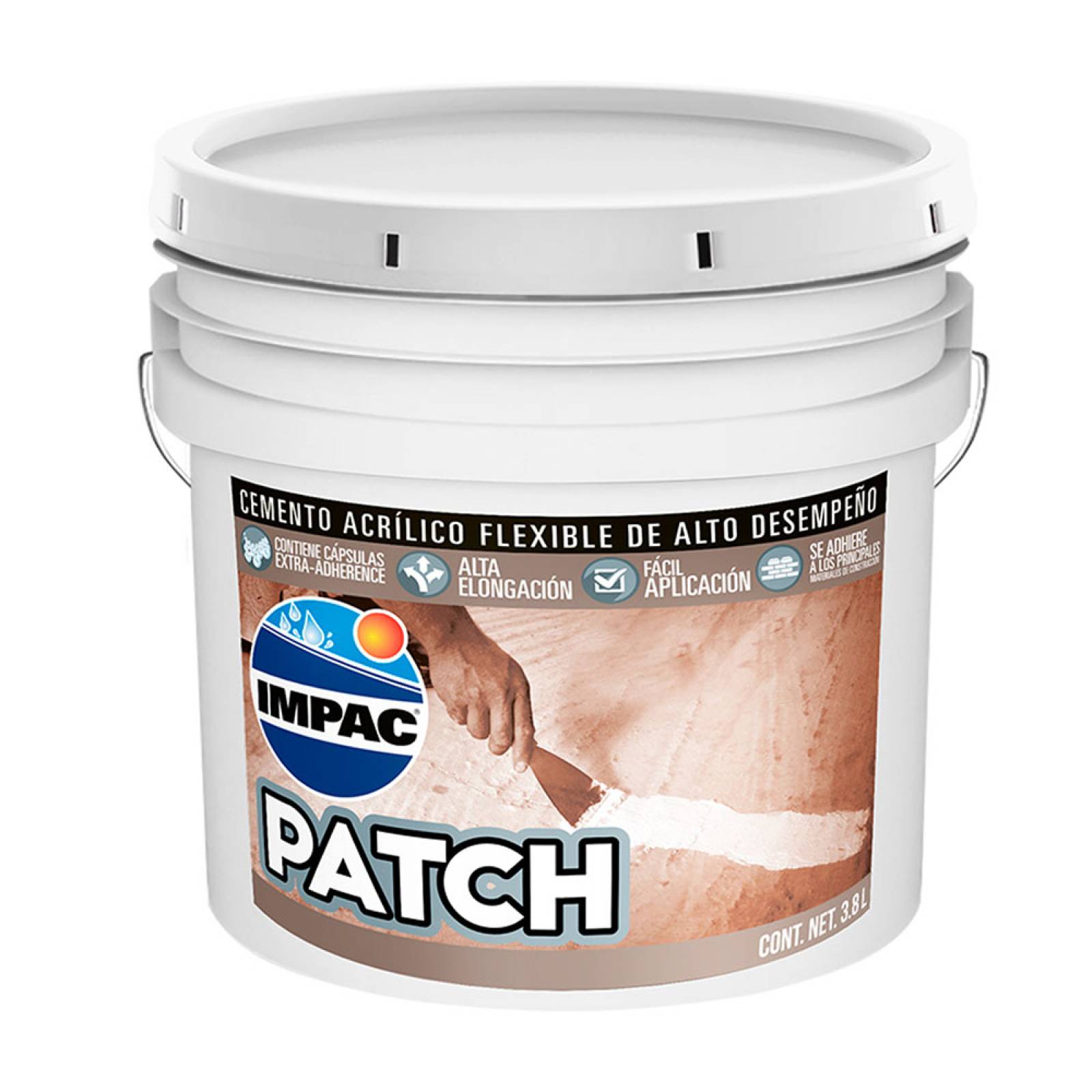 Cemento acrílico blanco impac patch 3.8 l