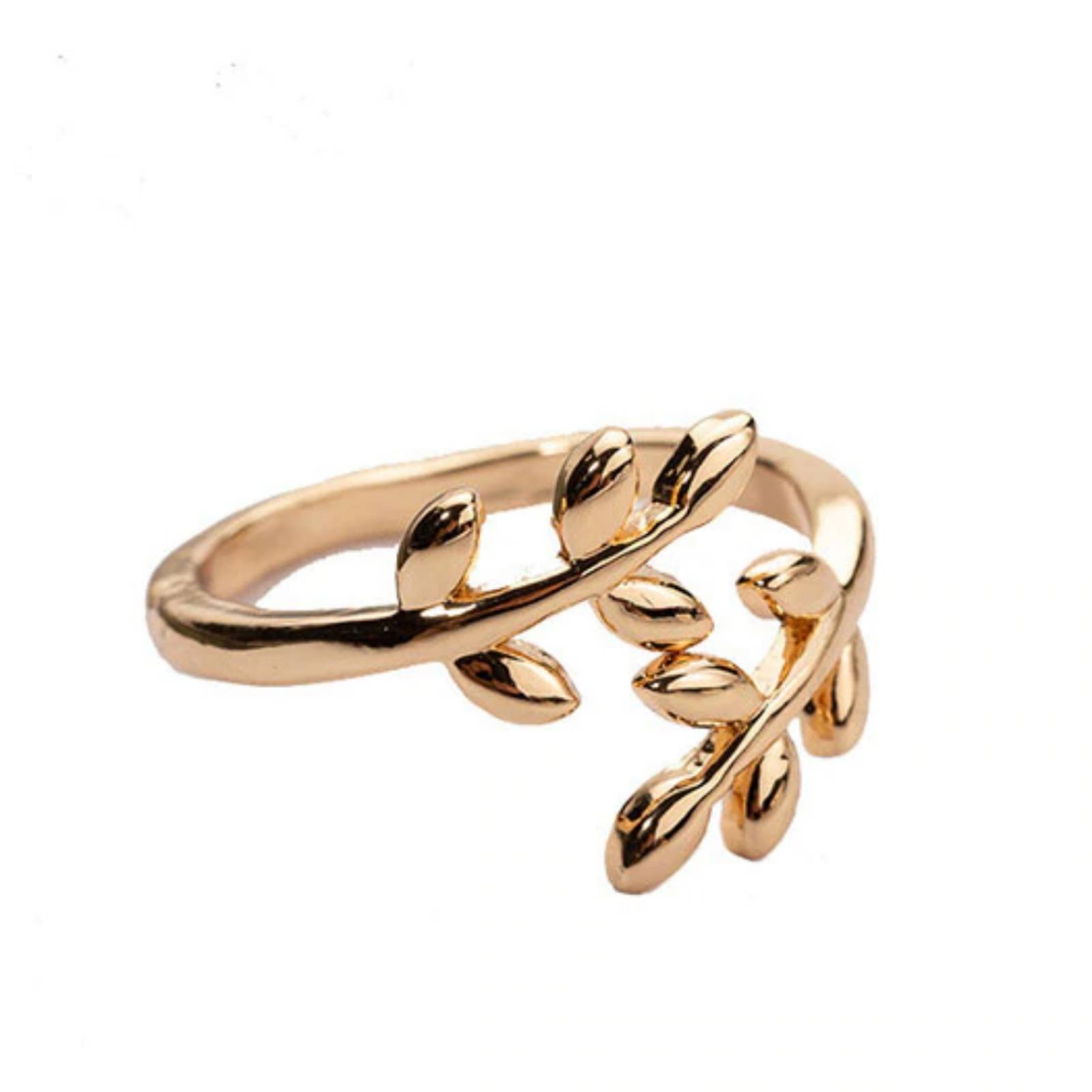 Anillo Para Dama Ajustable Diseño Hojas De Olivo