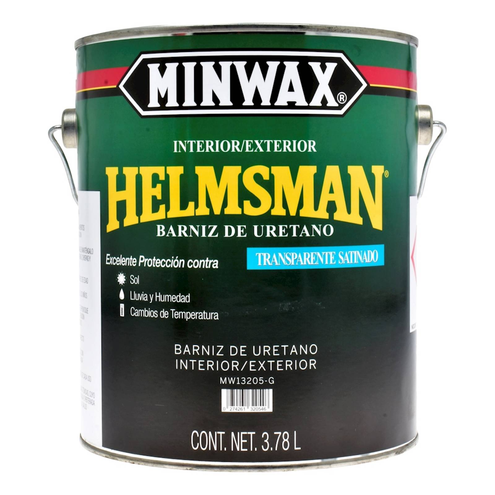 Barniz para madera de 3.78 l transparente