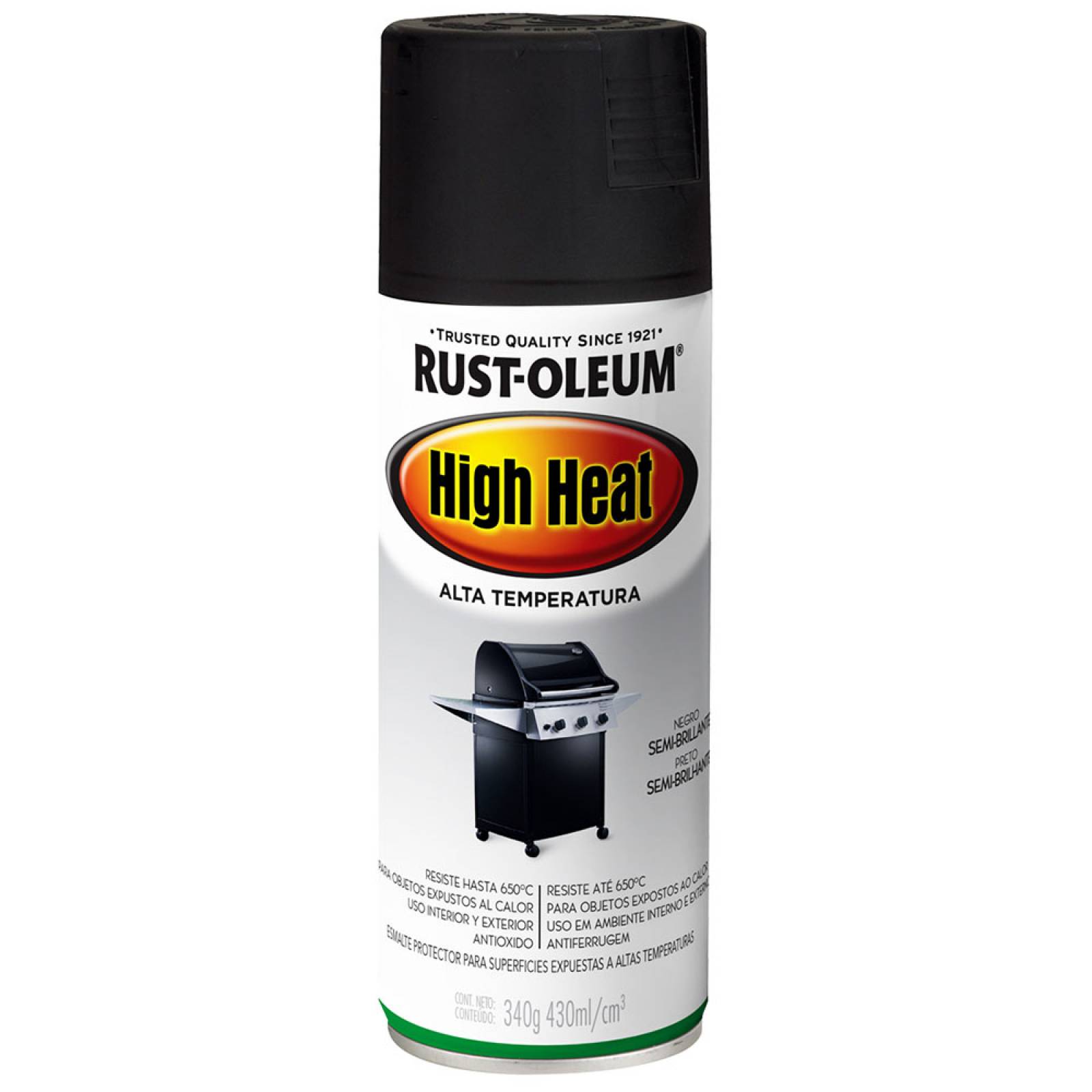 Esmalte en aerosol 340 gr negro semi brillante