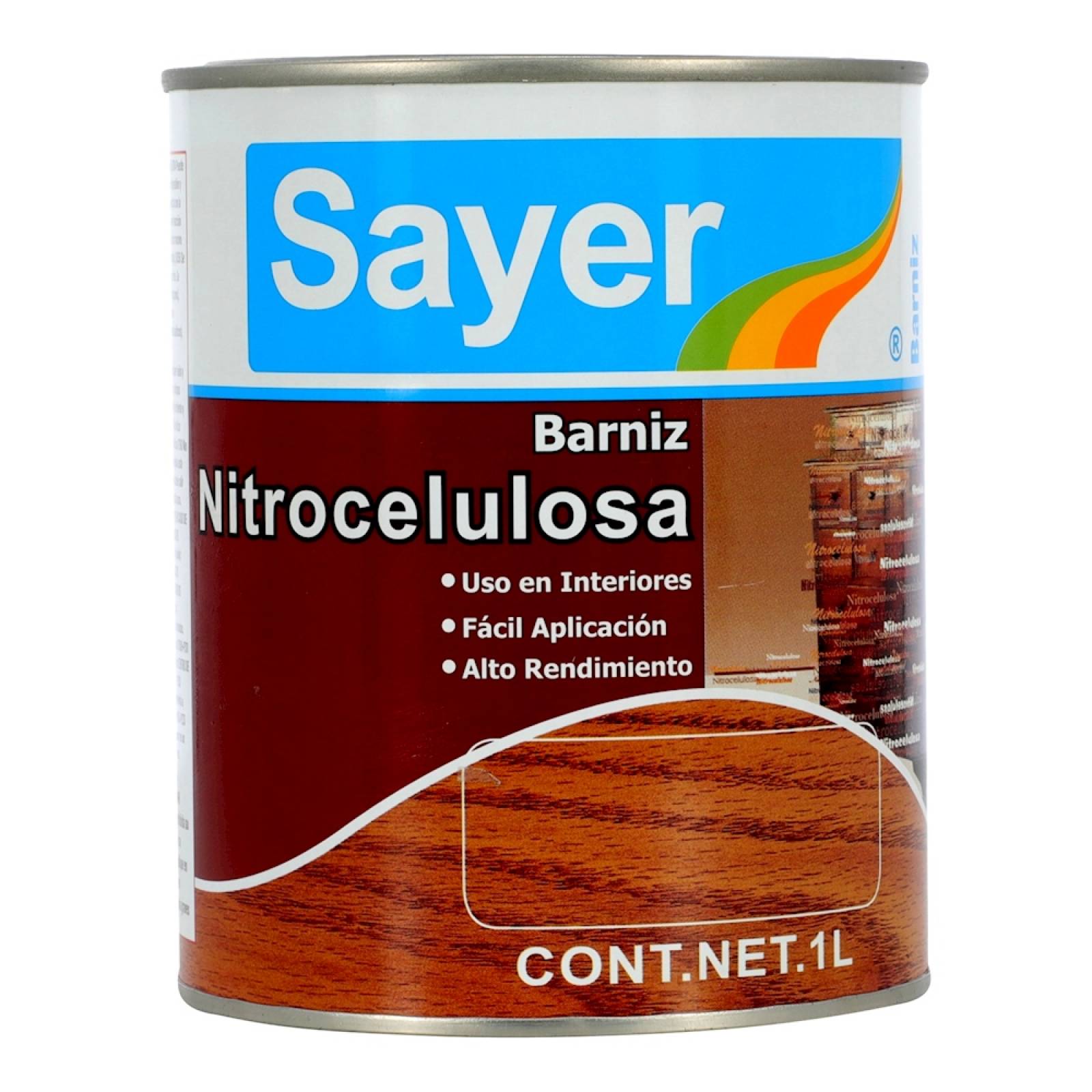 Laca nitrocelulosa de 1 l blanco mate