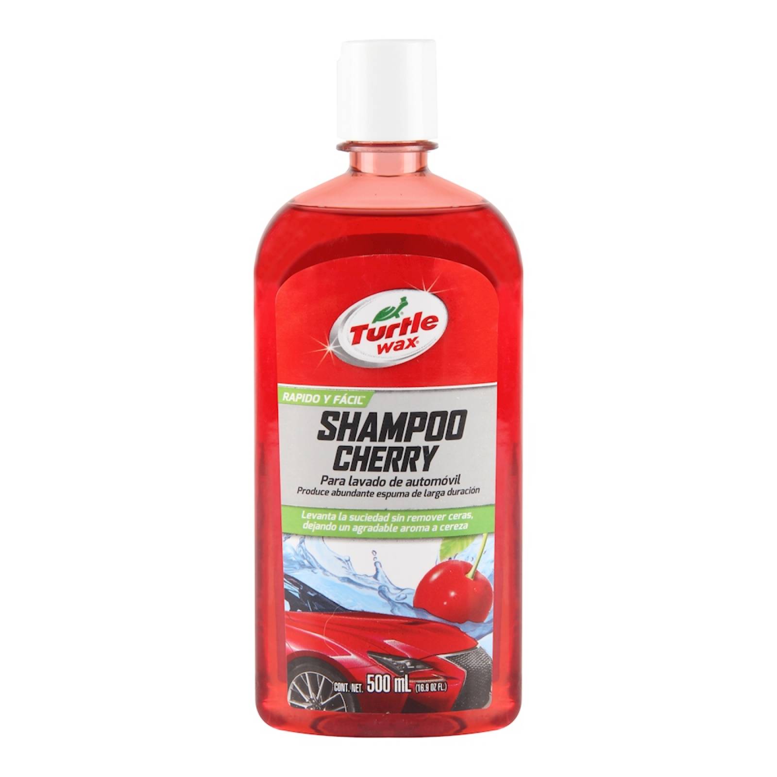 Shampoo para auto cherry snow 500 ml rojo turtle wax