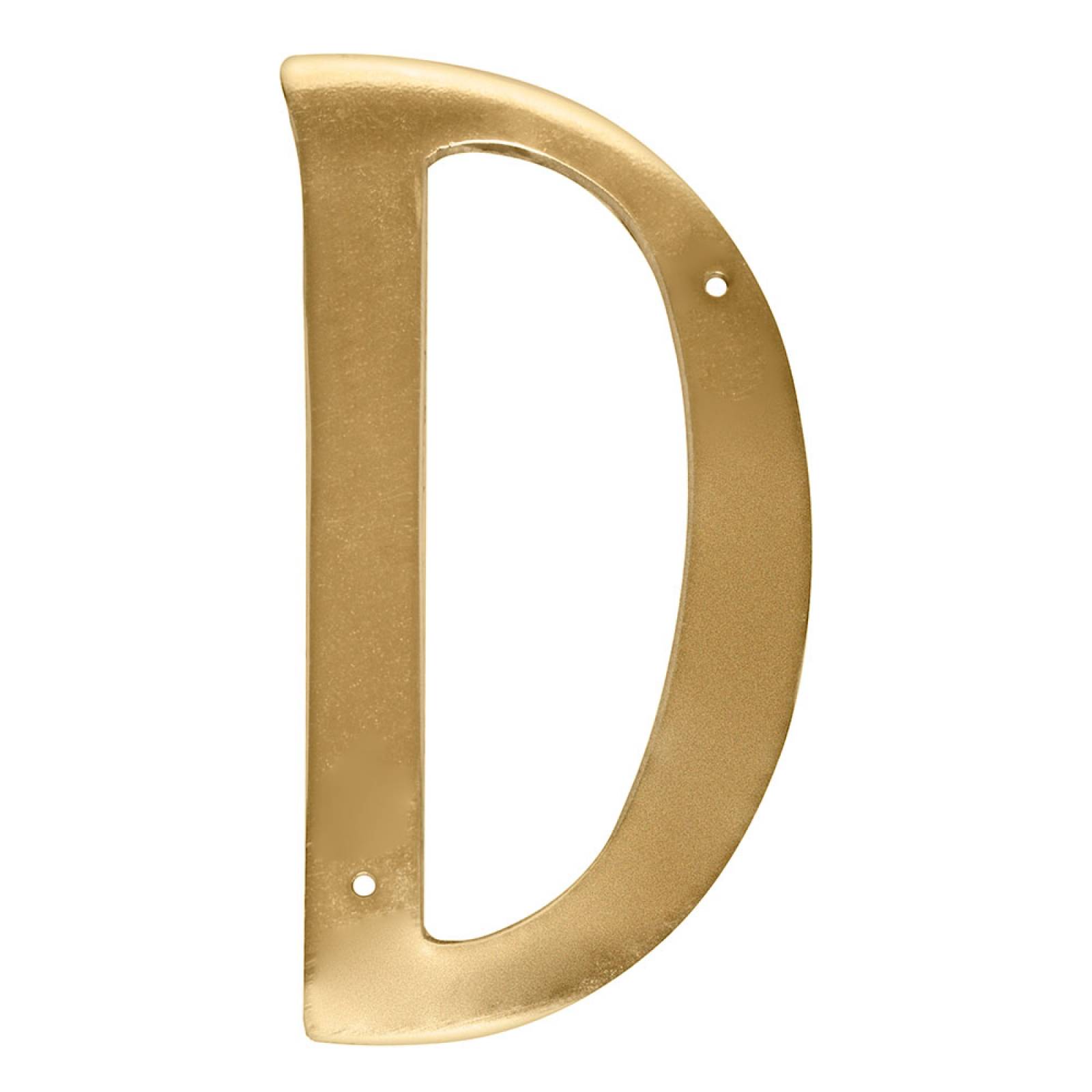 Letra d" dorada de 10.1 cm
