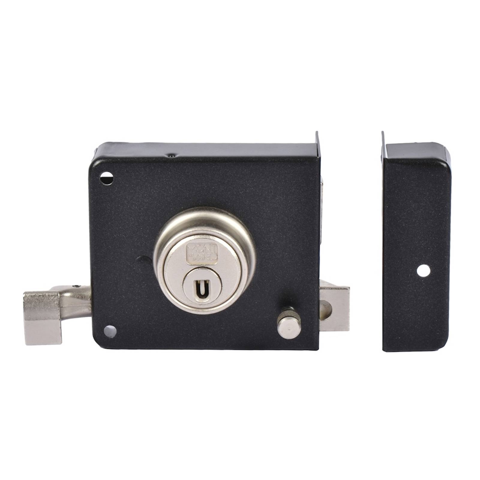 Cerradura de sobreponer derecha acero