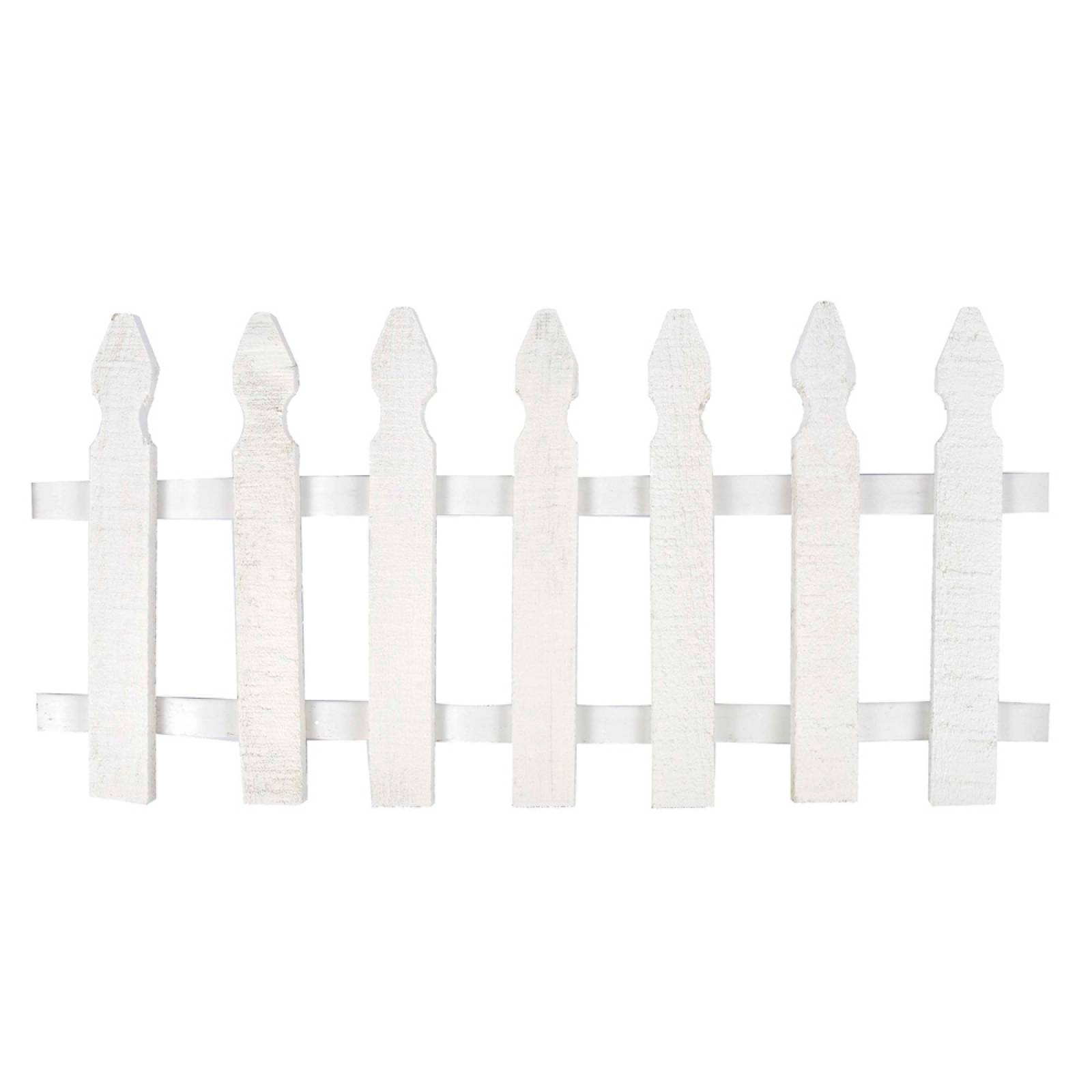 Cerca de estacas de madera blanco 29 x 180 cm