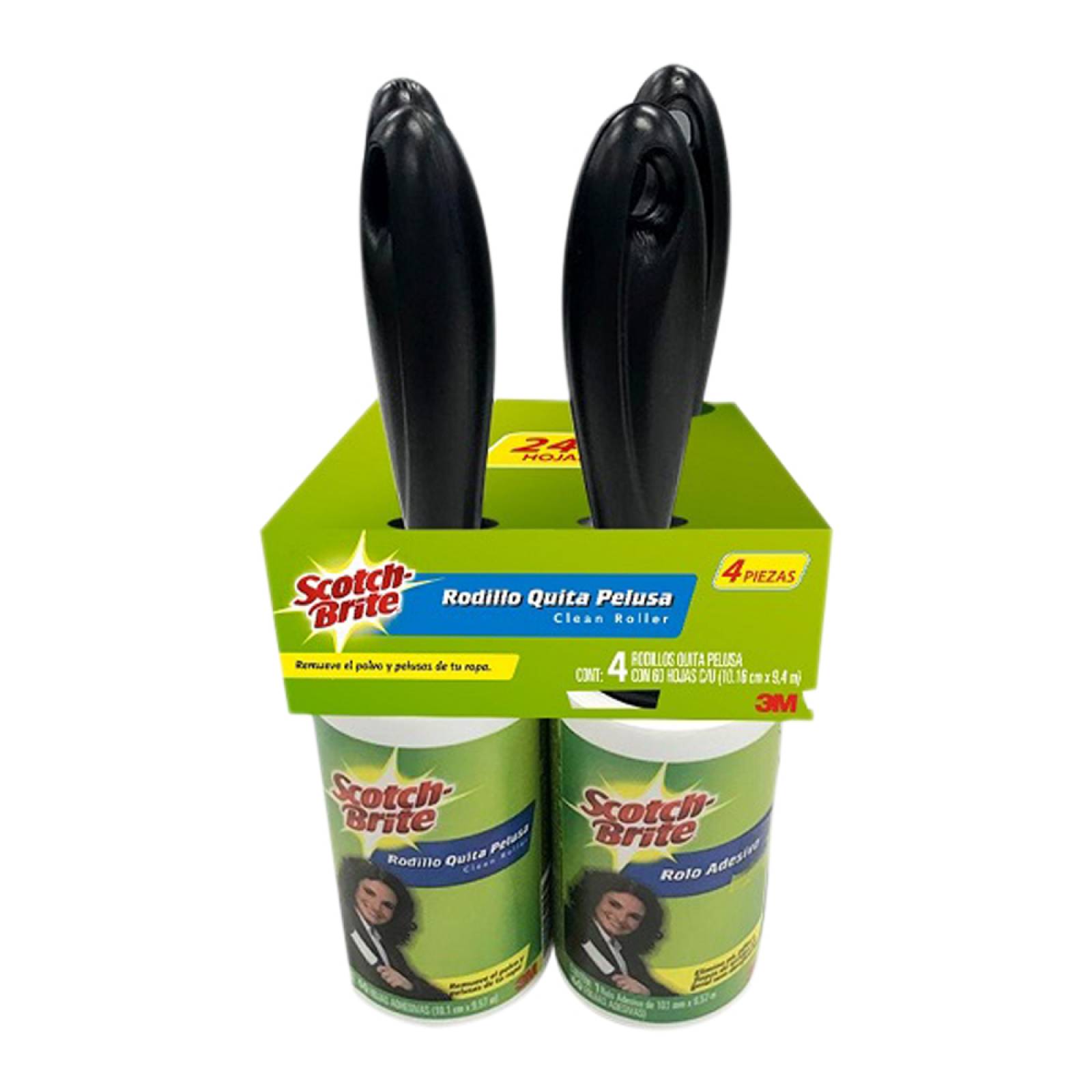 Rodillo quitapelusas 60 hojas 4 pack scotch brite