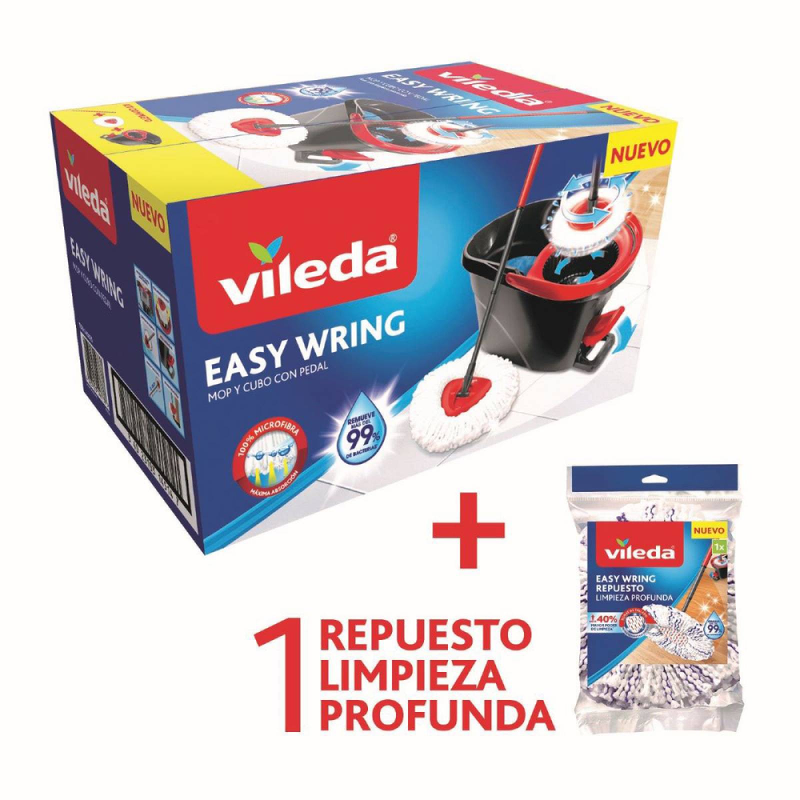 Easy wring and clean vileda, con repuesto adicional