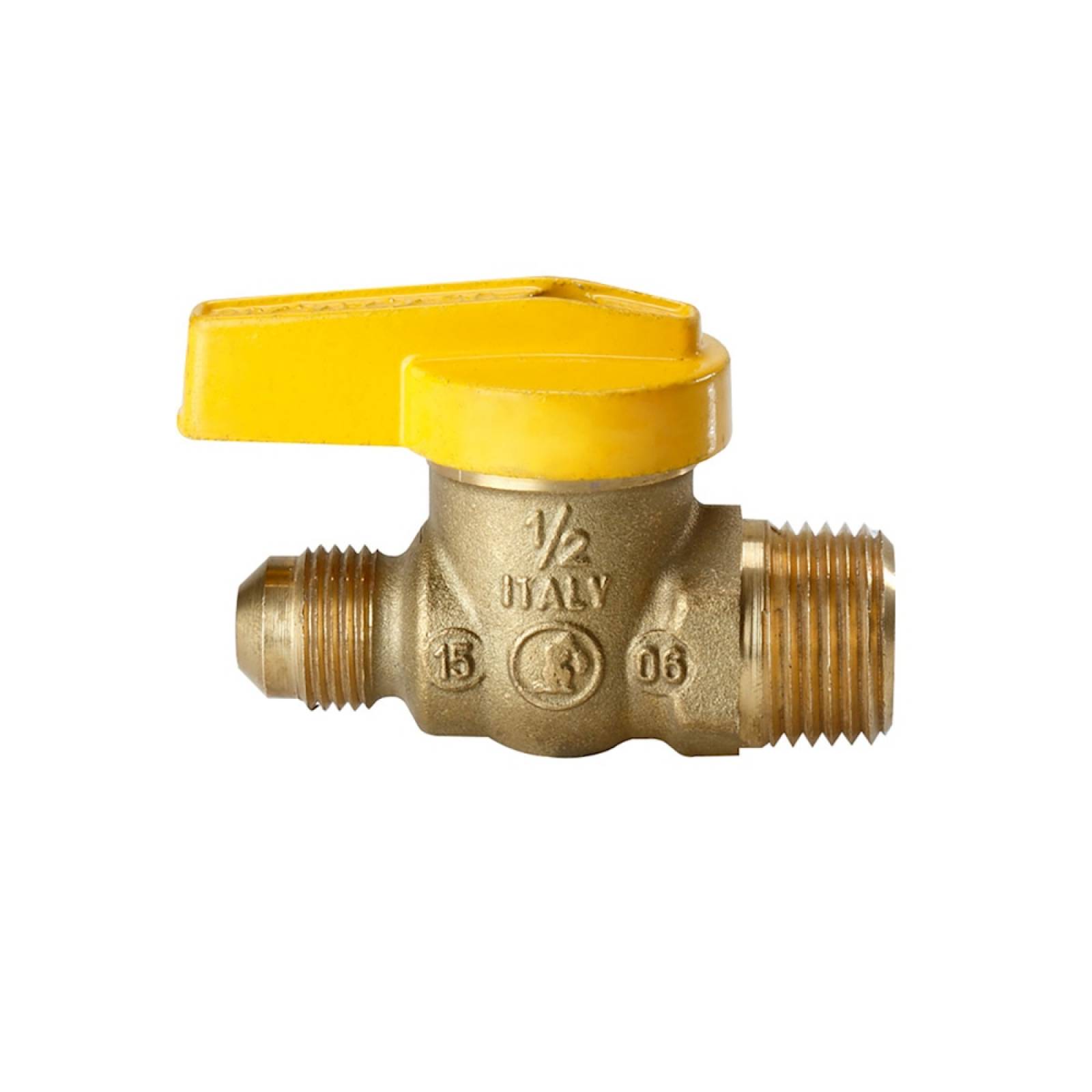 Válvula esfera para gas 3/8 de pulgada dorado mueller comercial