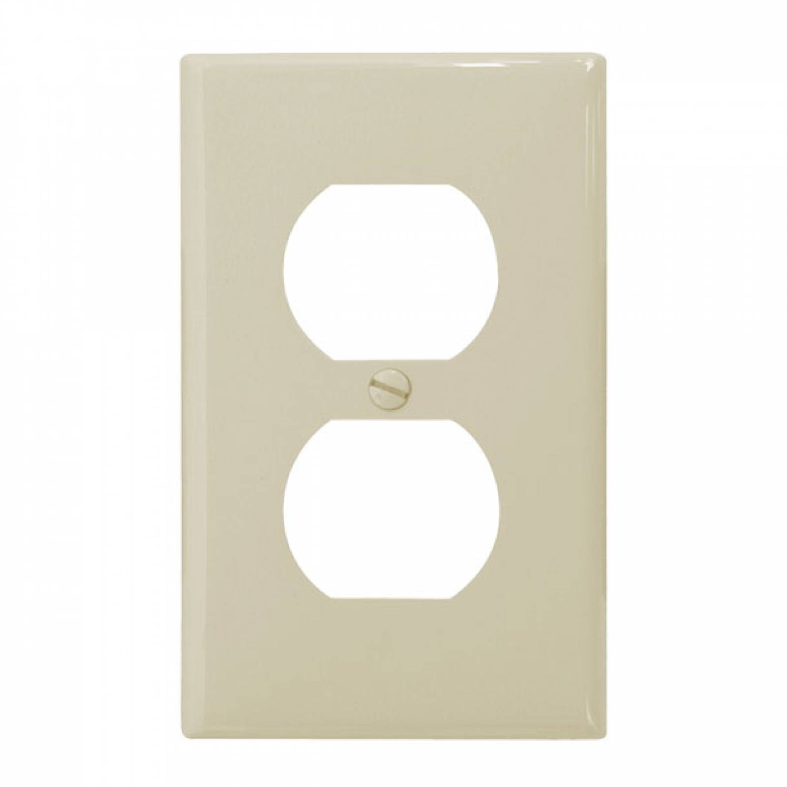 Placas para contacto dúplex para pared de plástico marfil 10 piezas