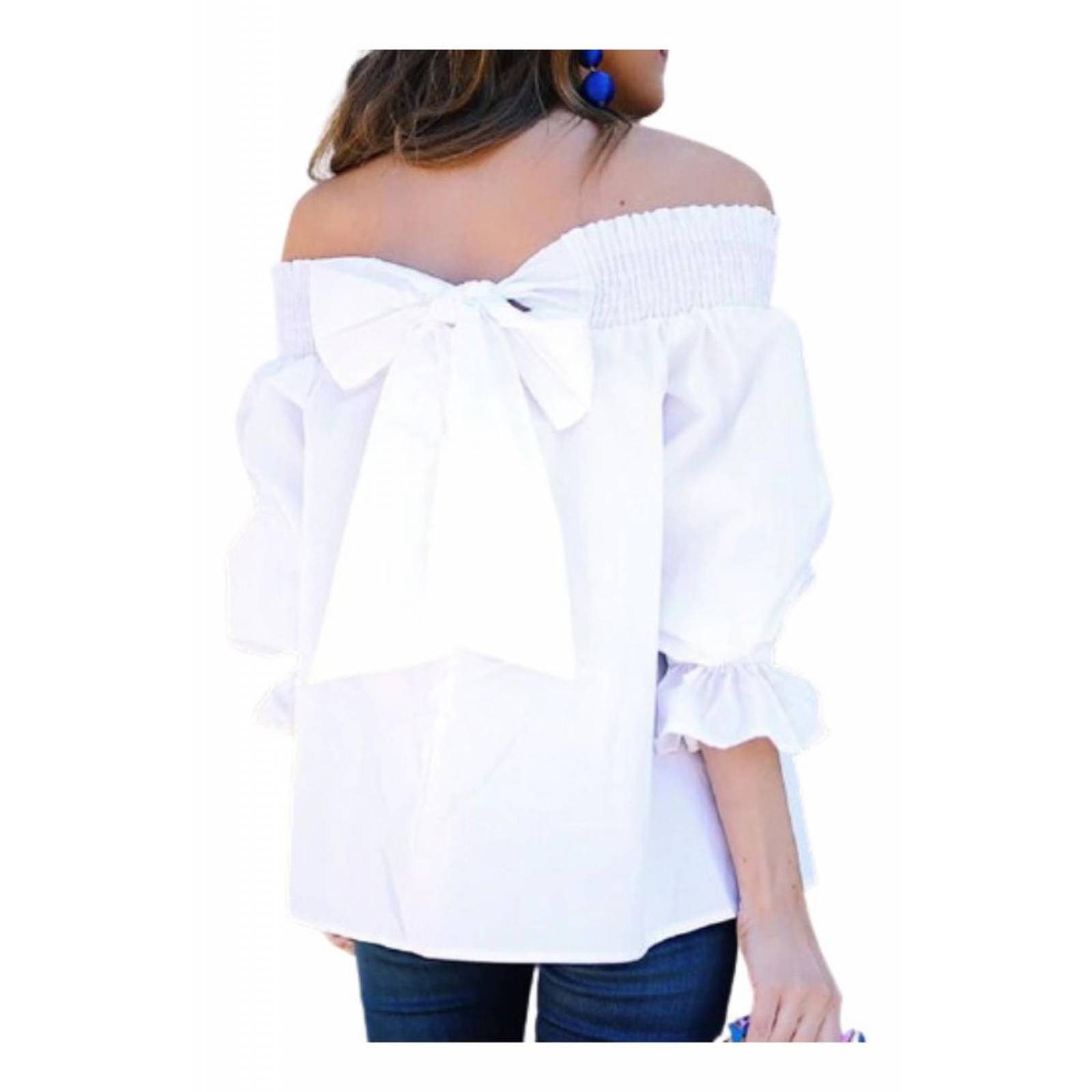 Blusa Hombros Descubiertos Para Mujer Verano 