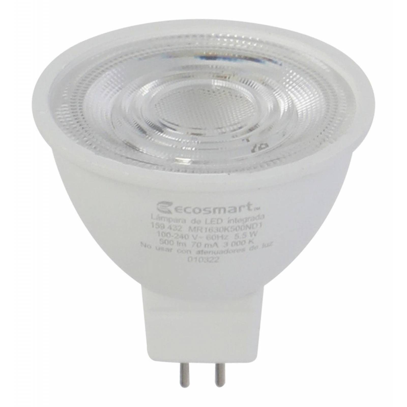 Foco Led Mr16 Ecosmart 5.5 W 500 Lúmenes Luz Cálida 