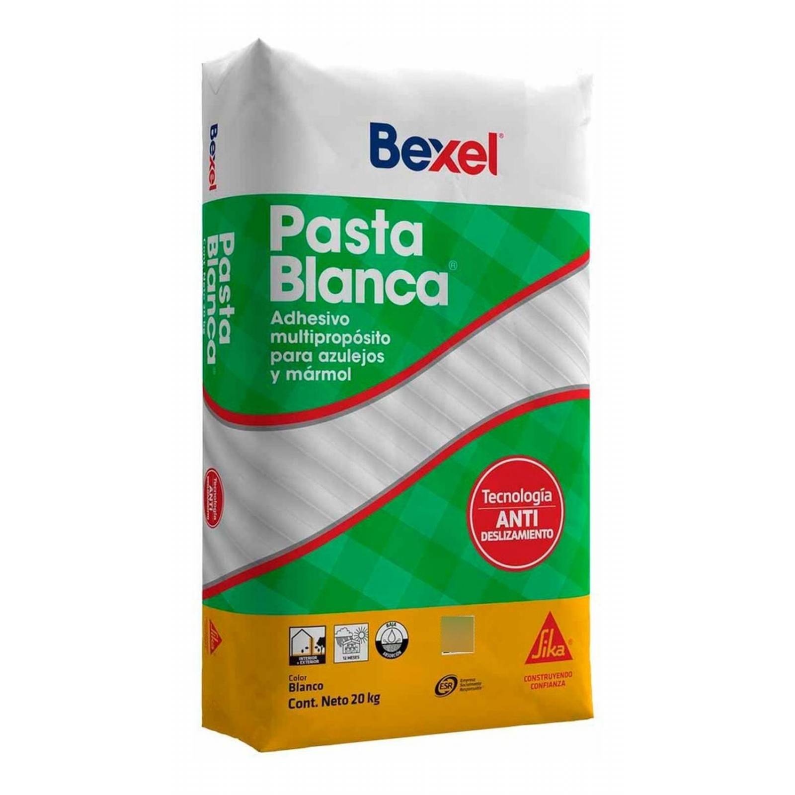 Adhesivo Para Pisos, Azulejos Y Multipropósitos Blanco 20 Kg 