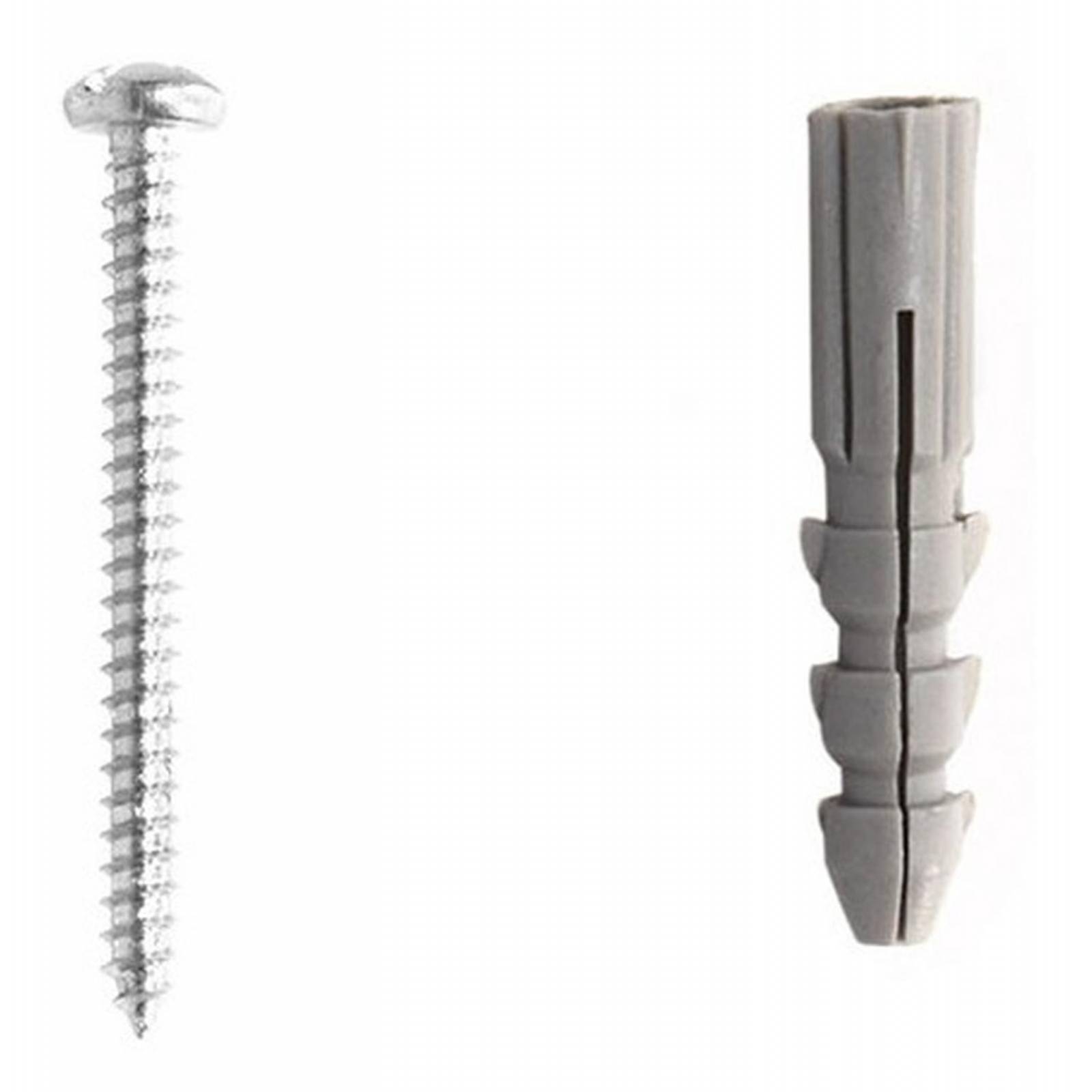 100 Taquetes Plástico Tornillos5/16pulgada Gris 