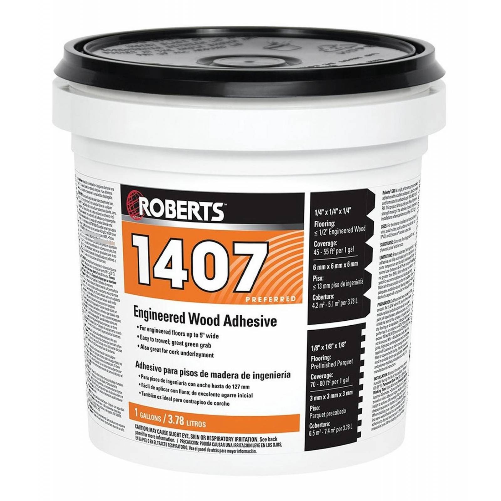 Adhesivo Para Pisos De Madera De Ingeniería Blanco De 1 Gal. 