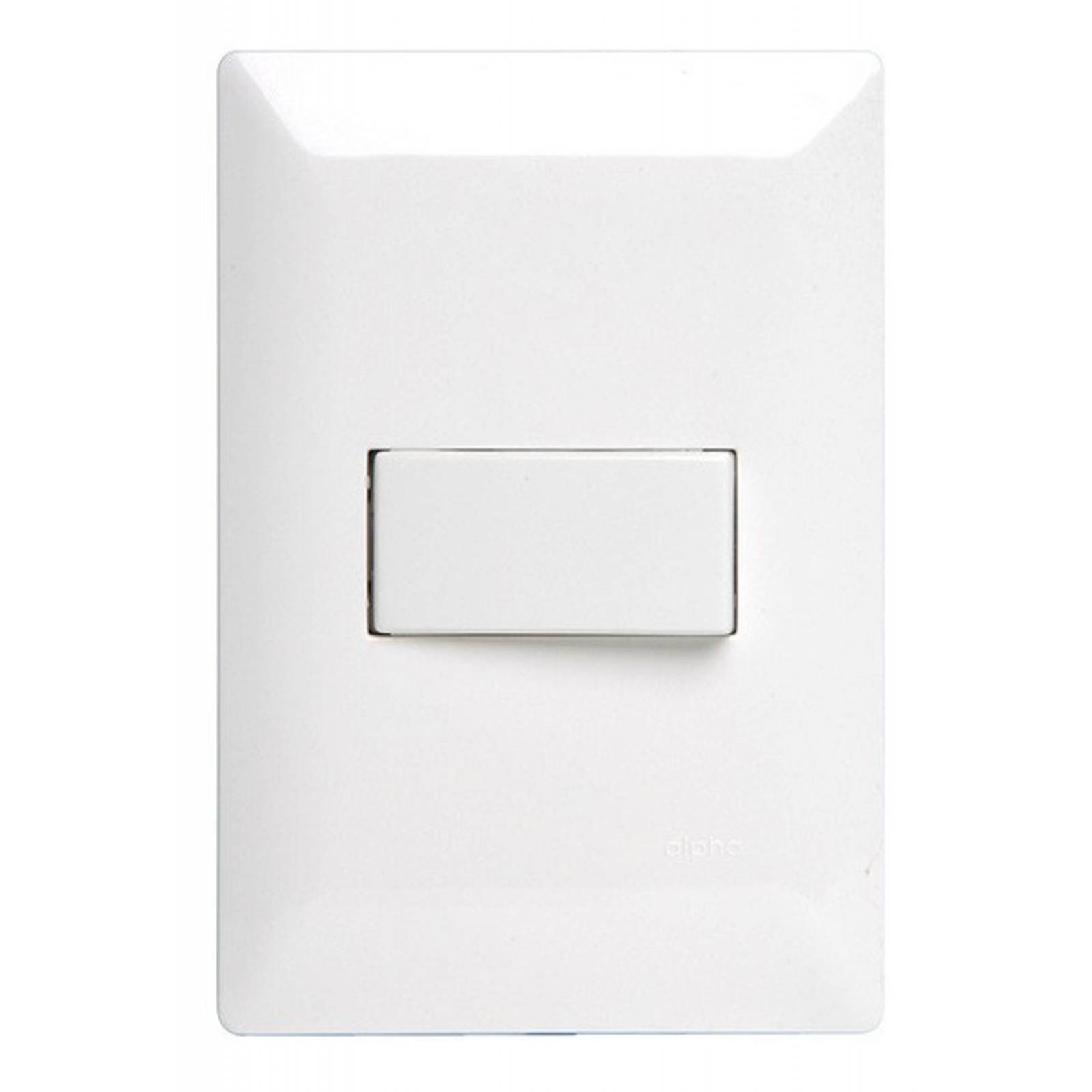Apagador Sencillo Con Placa Blanco 