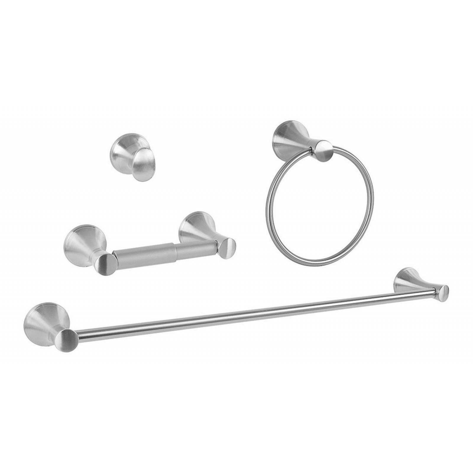 Juego De Accesorios Manila Para Baño De Zinc 4 Piezas 