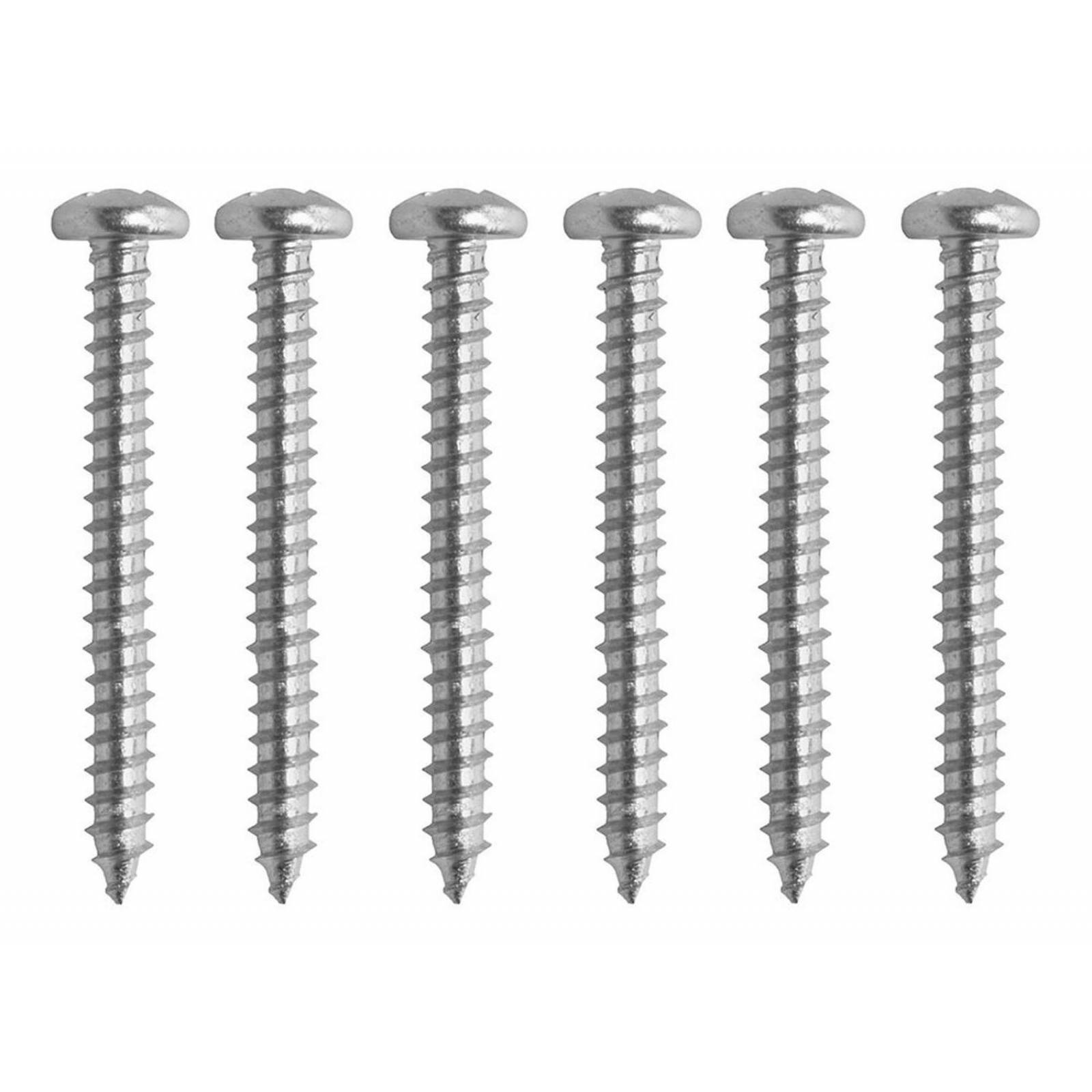 Bolsa De 6 Tornillos Para Metal De 1 1/2 Plata