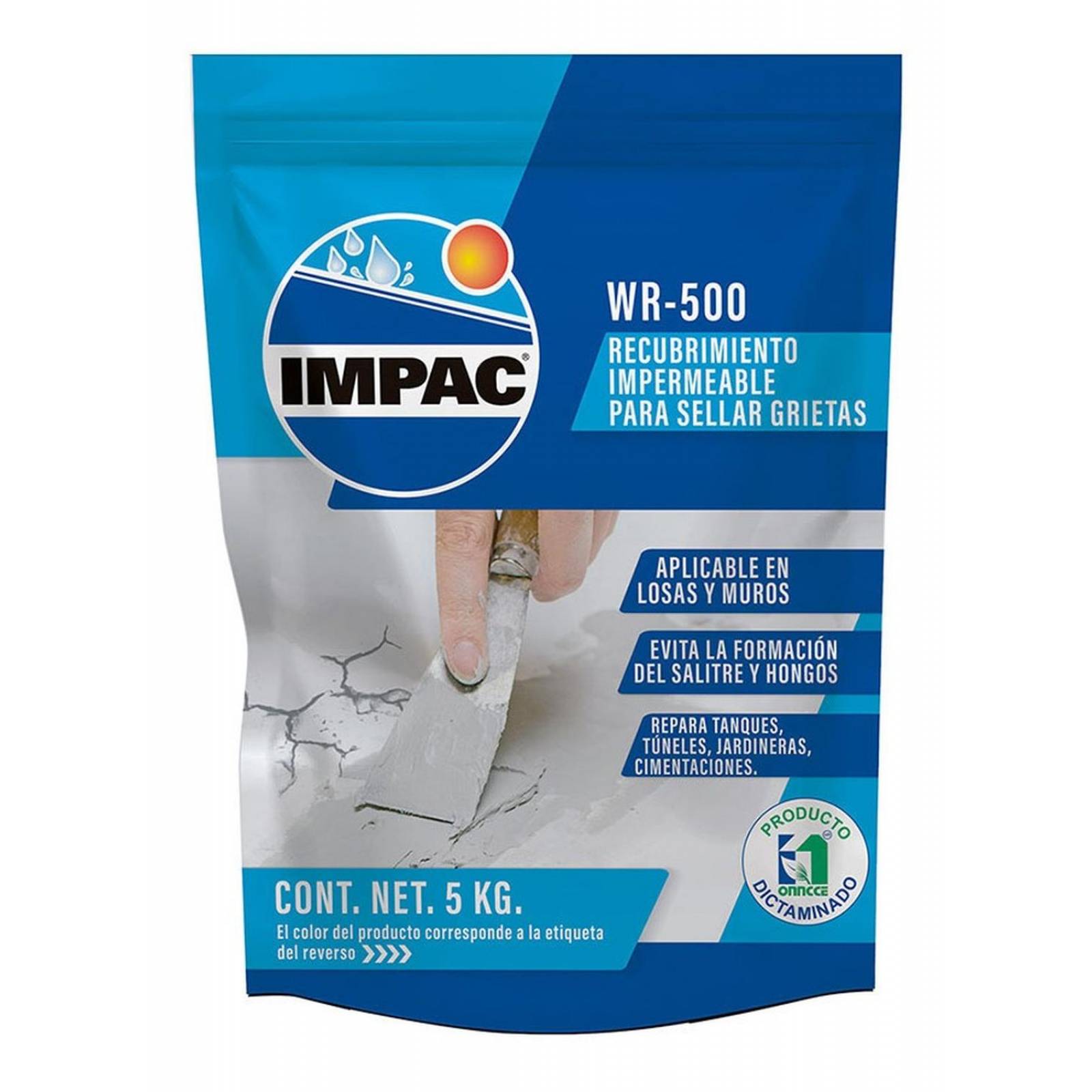 Sellador De Grietas Wr-500 Gris De 5 Kg