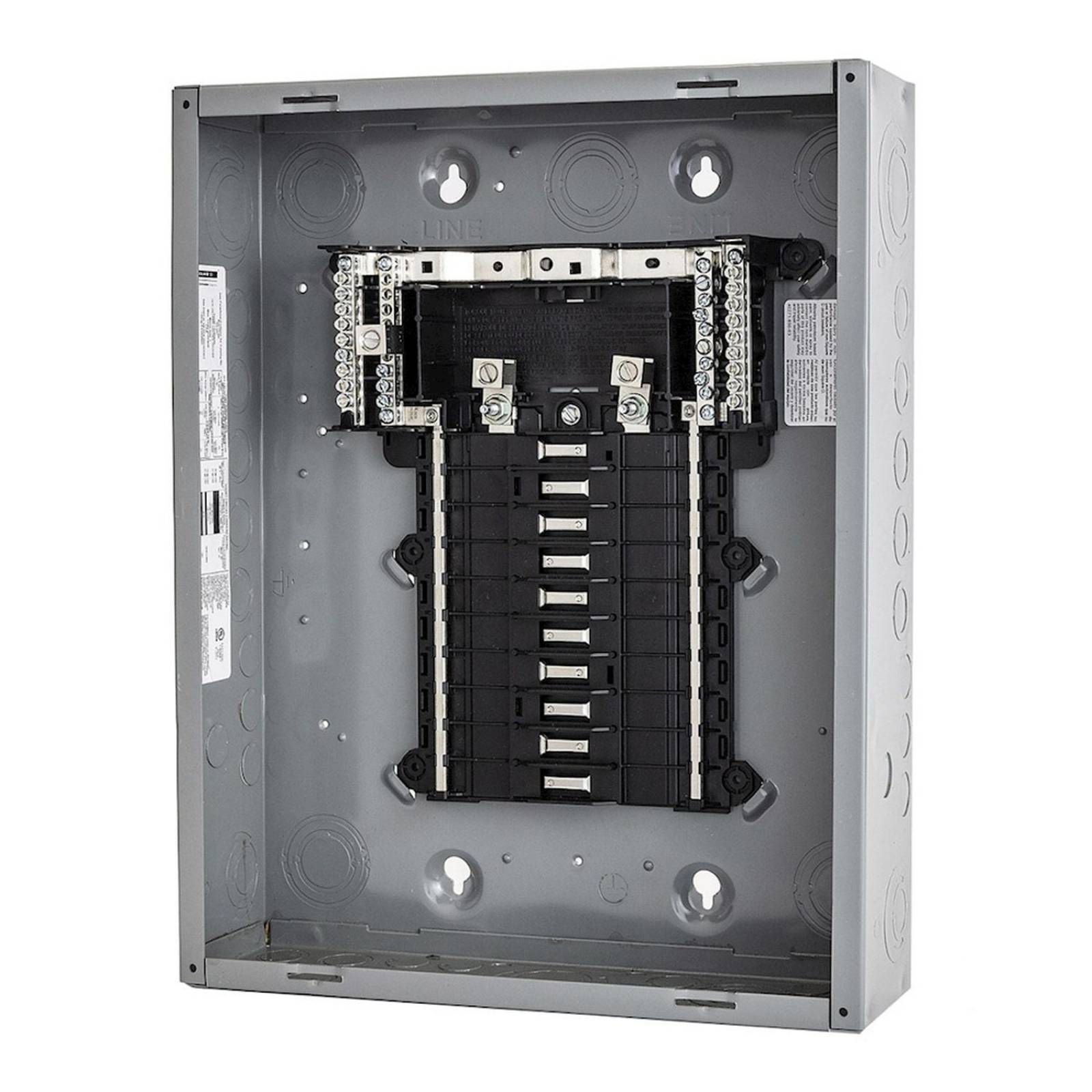 Centro de carga qo con barra a tierra de 12 circuitos 125 amperes square d