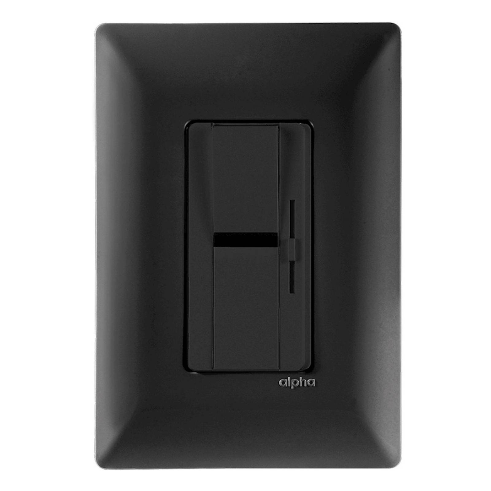 Atenuador led deslizable con placa incluida negro 