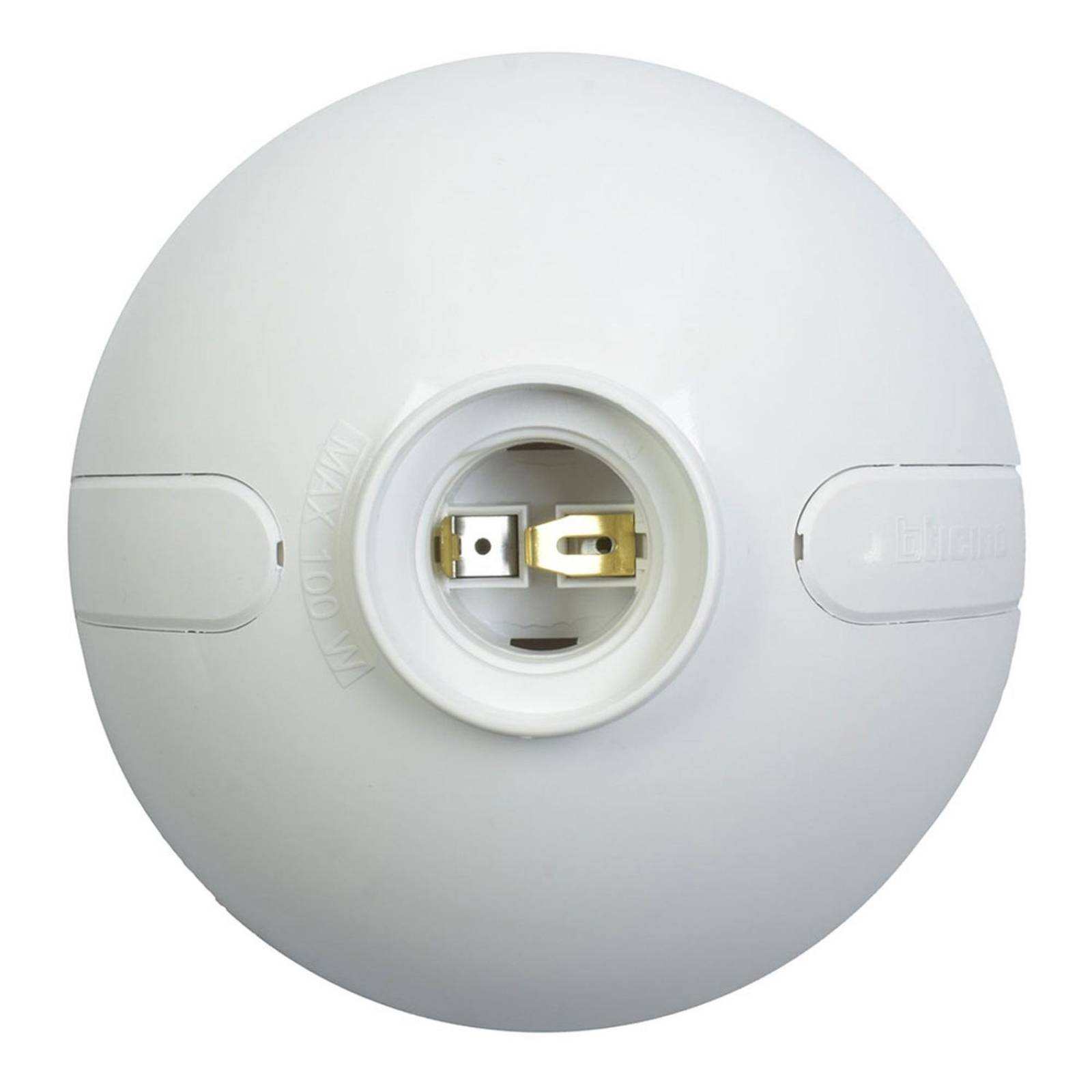 Portalámpara de plástico blanca bticino 