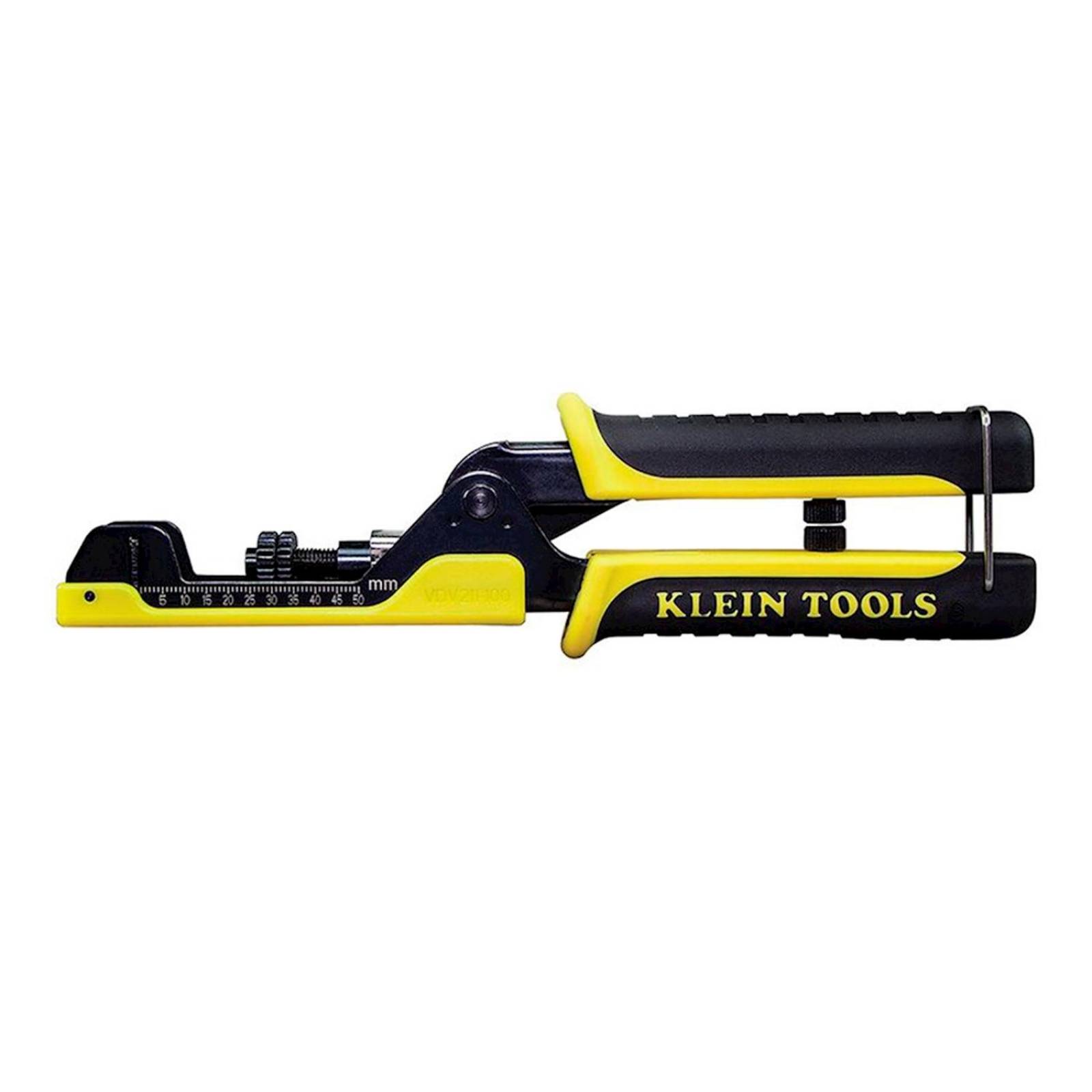 Pinzas ponchadoras de cable coaxial 22 x 8 cm amarillo klein tools 
