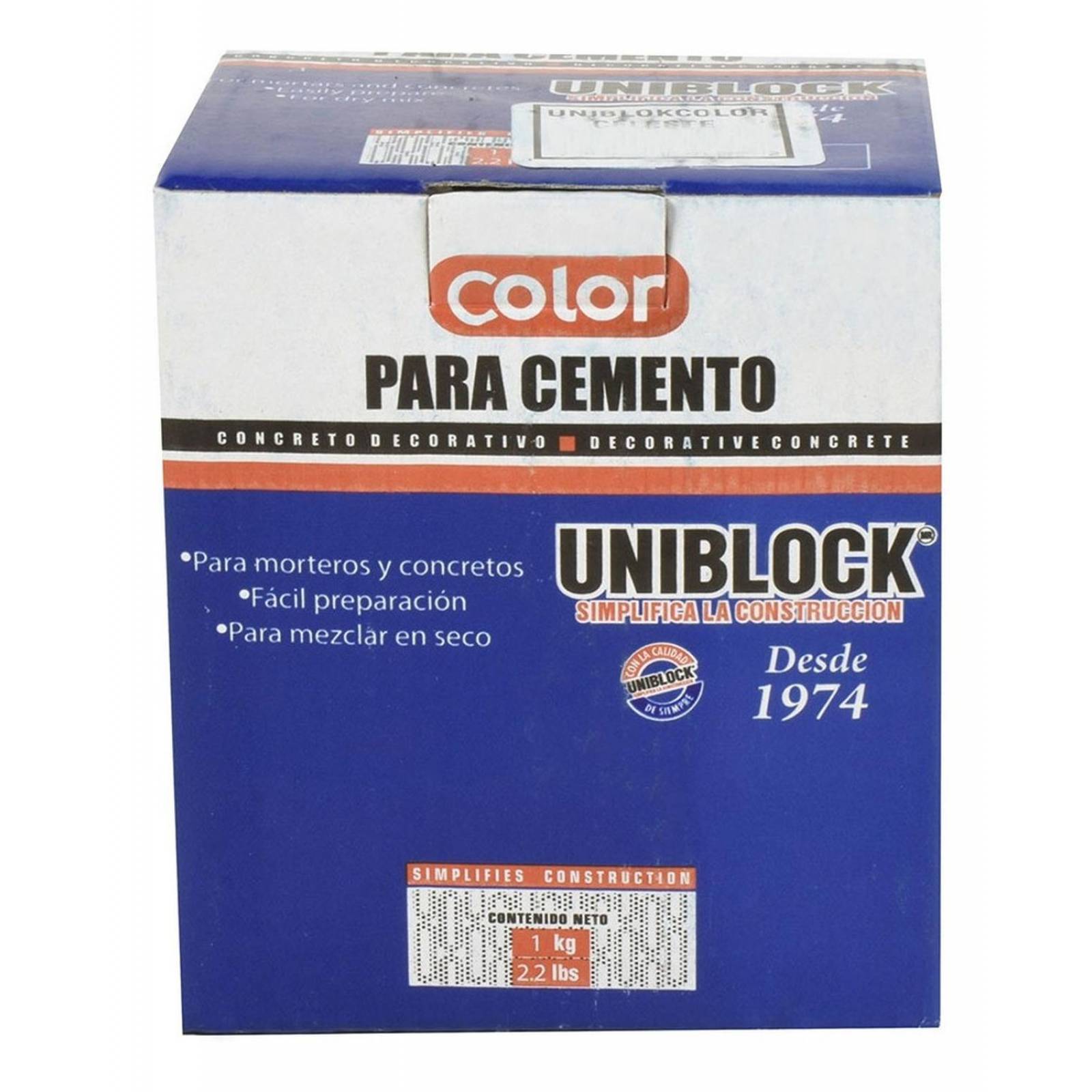 Color Para Cemento Azul 1 Kg 