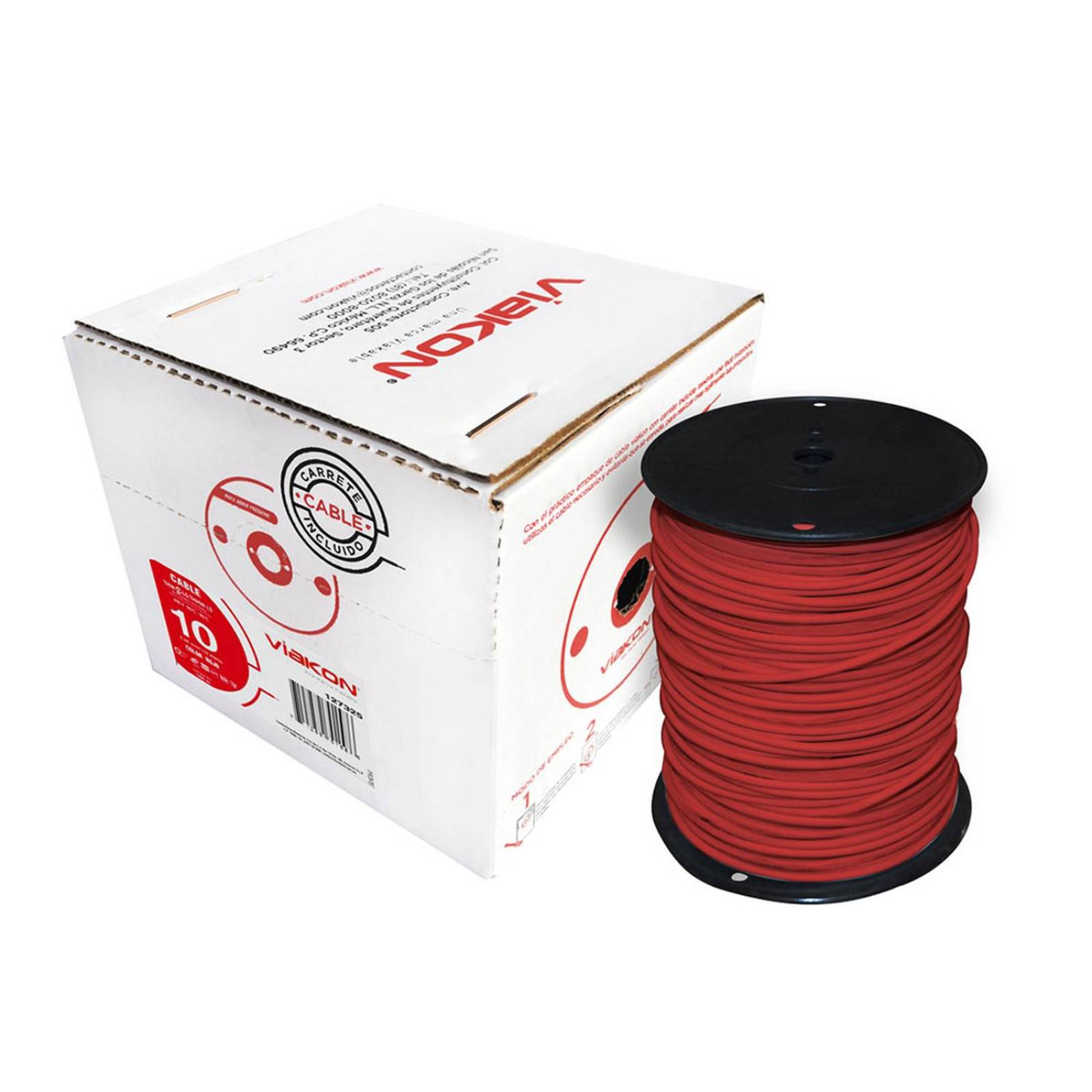 Cable thw-2-ls/ thhw-ls calibre 10 rojo 100 m viakon 