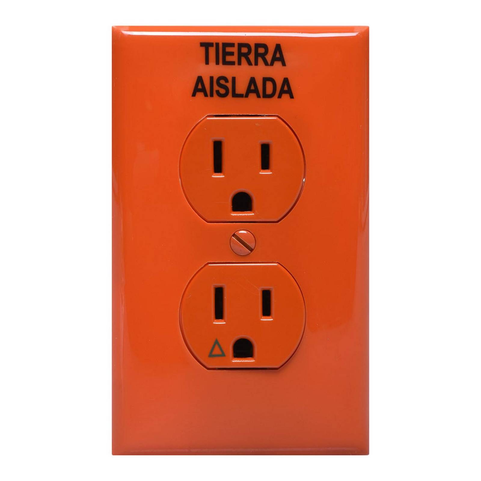 Contacto tierra aislada 125 v naranja leviton 